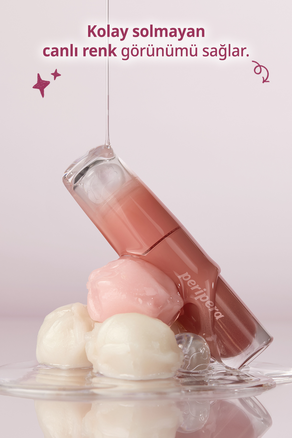 Kalıcı, Pigmentli, Parlak Bitişli Tint PERIPERA Ink Mood Glowy Tint 27 Joking Pink (Tteok Recipe) — صورتی 6412 — تصویر 4 از 9