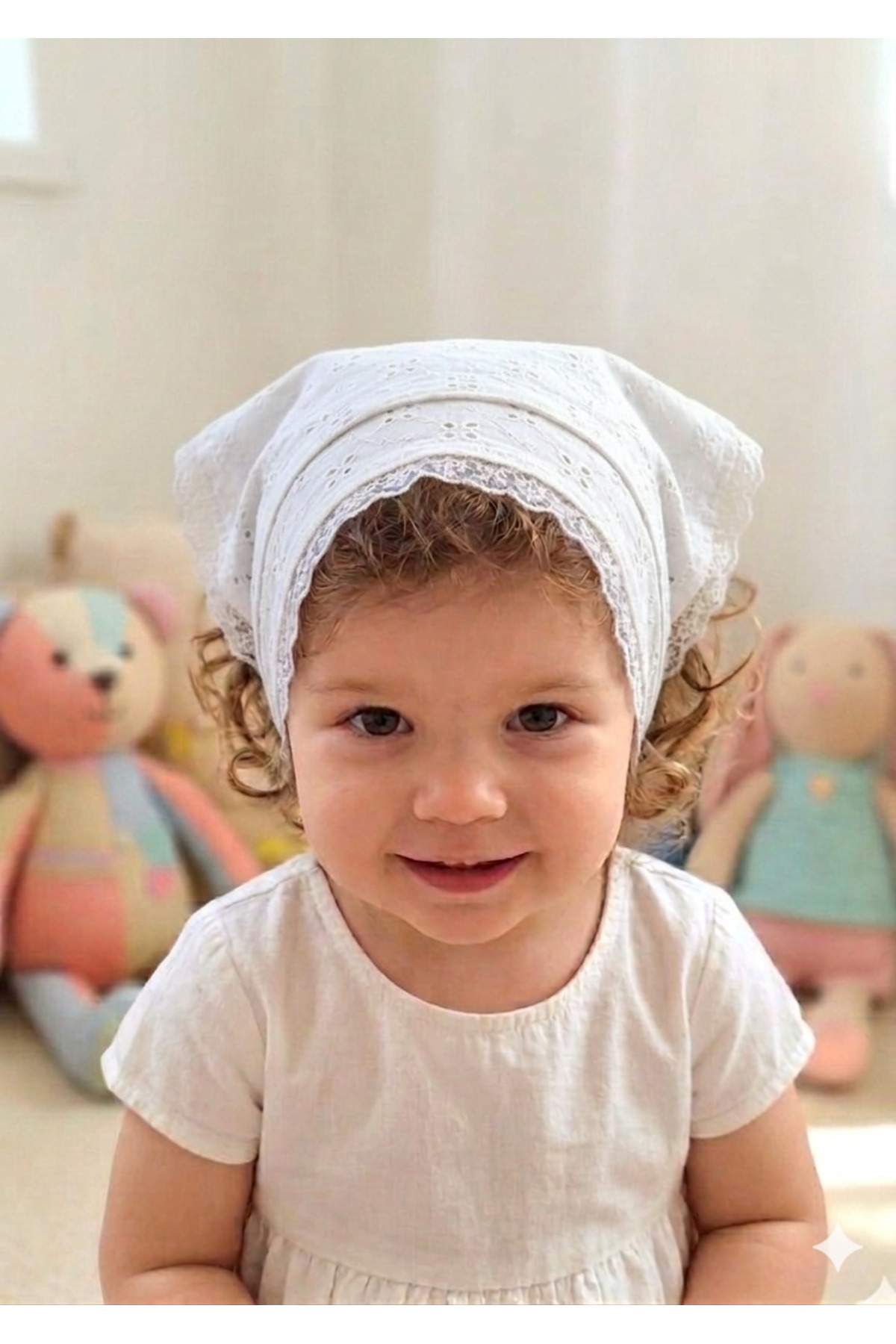 Lace Detailed Scallop Fabric - Kids Bandana – Laced