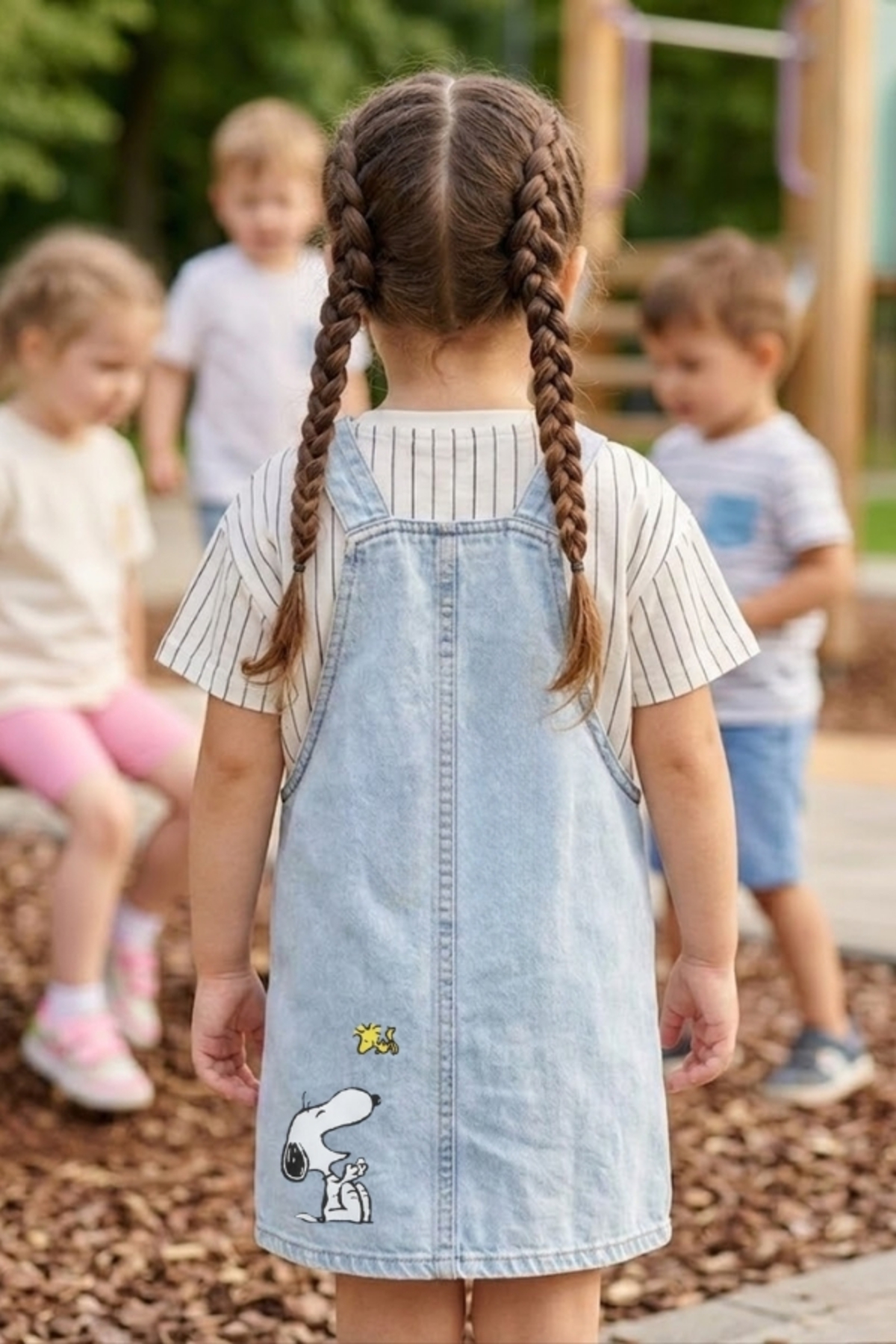 BIDI BIDI Denim Kız Çocuk Jile Elbise fotoğrafı 2 (önizleme)