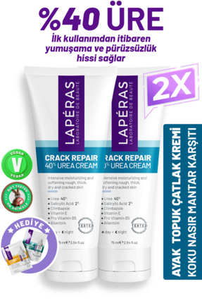 LAPERAS Ayak ve Topuk Çatlak Kremi %40 Üre Nasır ve Ayak Kokusu Karşıtı %2 Sa...