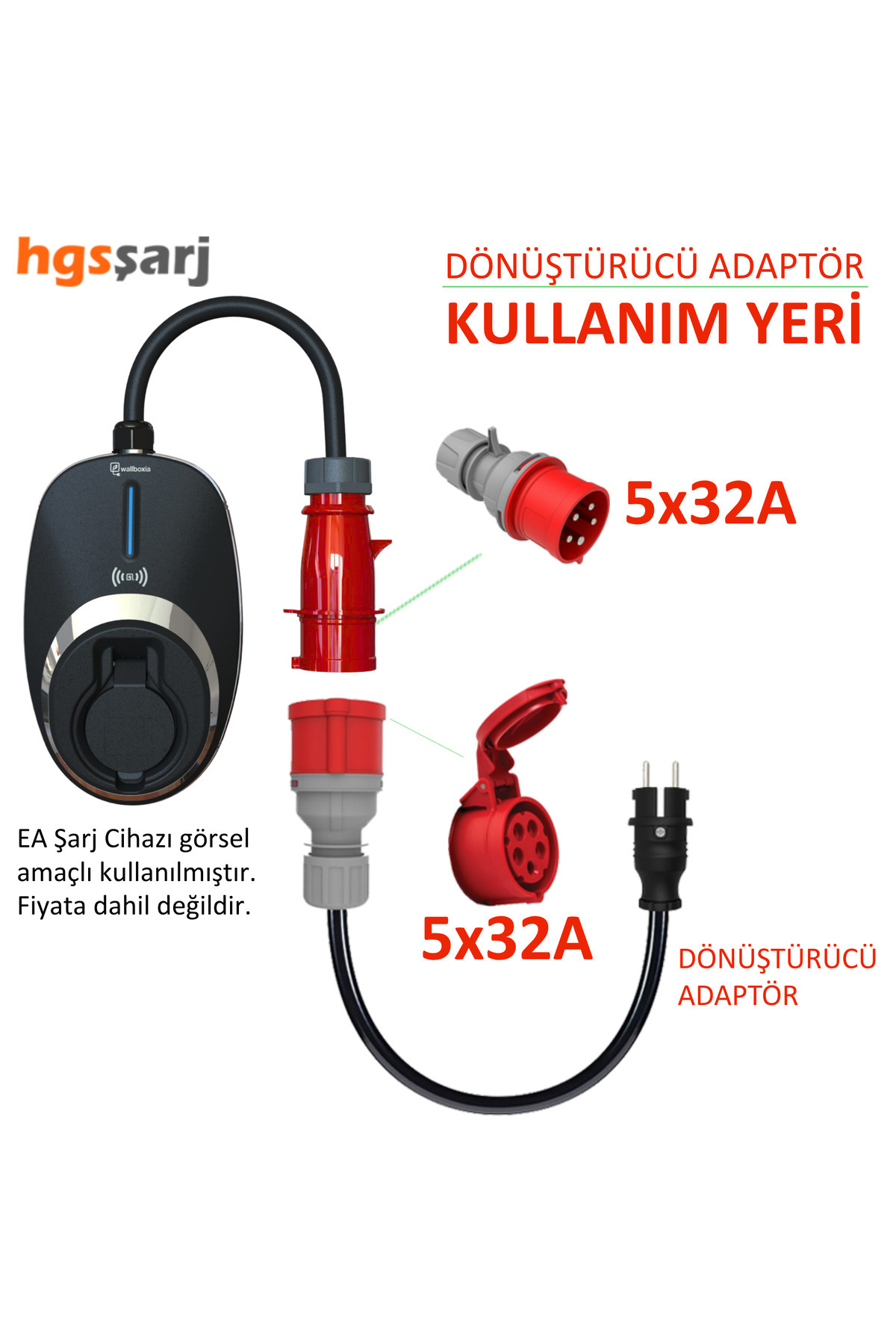 hgsşarj 5x32a 380v Ile Çalışan Cihazınızı, 220v Ev Tipi Prize