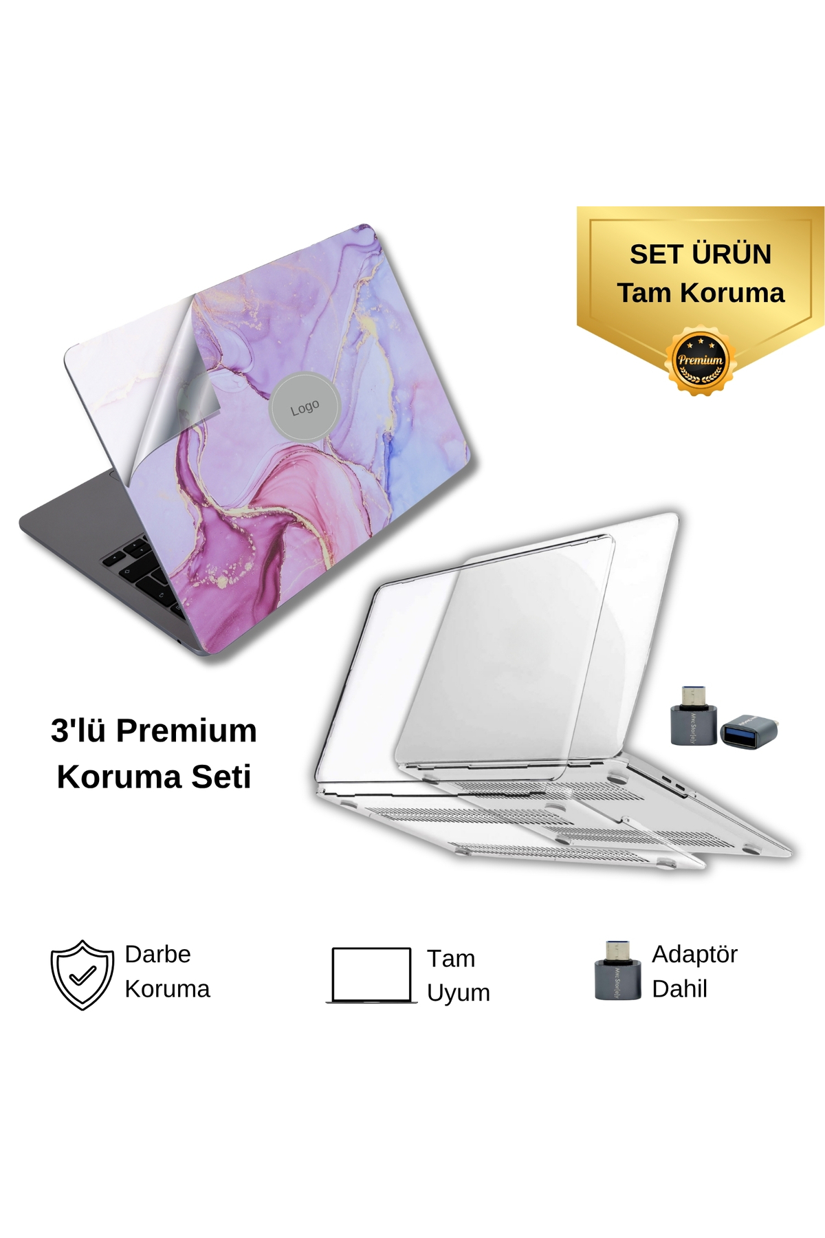 Mcstorey Macbook Air Kılıf M2-m3-m4 13.6inç Yapıştırma Kaplama