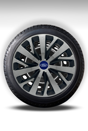 FRWY Ford Fiesta Focus Fusion 15" inç Uyumlu 4 Adet 1 Takım Gri Siyah Jant Ka...