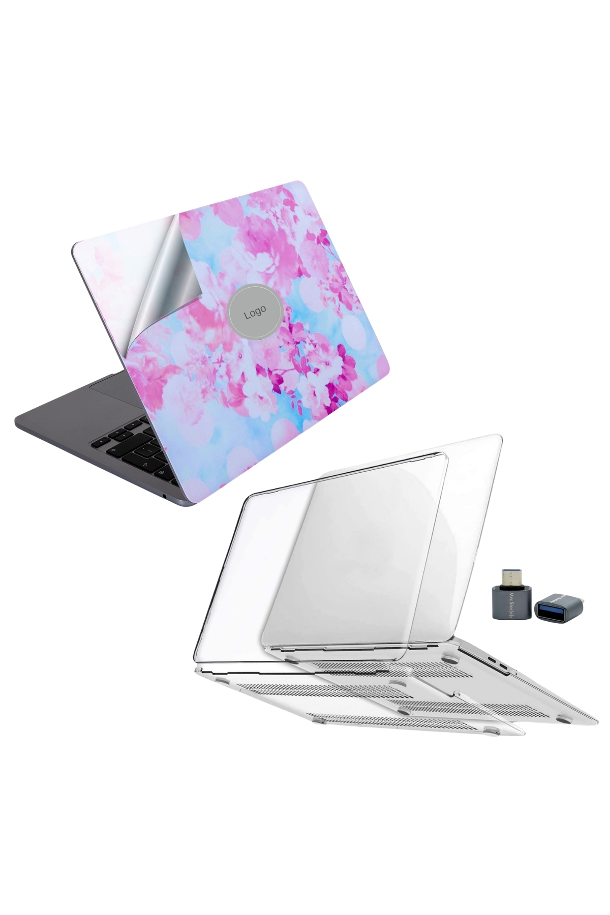Mcstorey Macbook Air M2-m3-m4 Kılıf 13.6inç Flower03 Yapıştırma