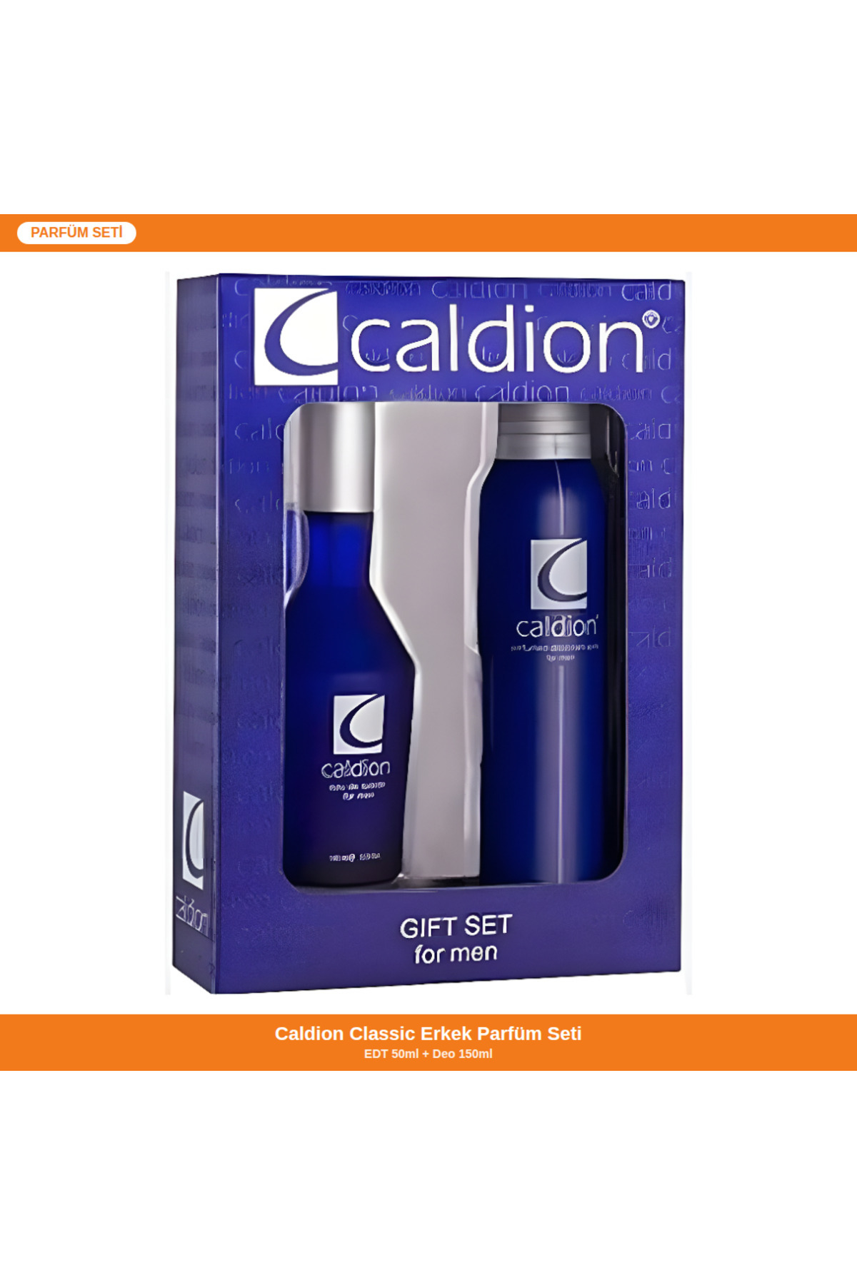 Caffe Borbone Erkek Hediye Parfüm Seti Caldion Classic EDT 50ml+Deo 150ml Uzun Süre Kalıcı Koku — BRBML125