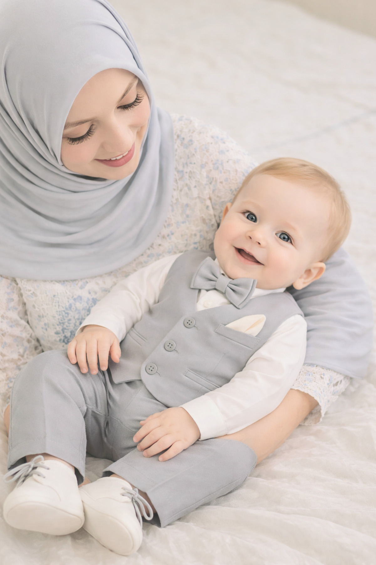 Calide Baby&Kids Erkek Bebek Mevlüt Takımı - Papyon & Kravatlı - Özel Gün Kıyafeti - 7'li Set fotoğrafı 2 (önizleme)