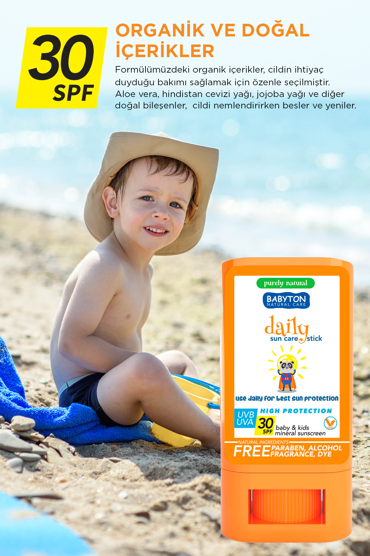 BABYTON Günlük Güneş Koruyucu Stick 30 SPF 20 gr fotoğrafı 2 (önizleme)
