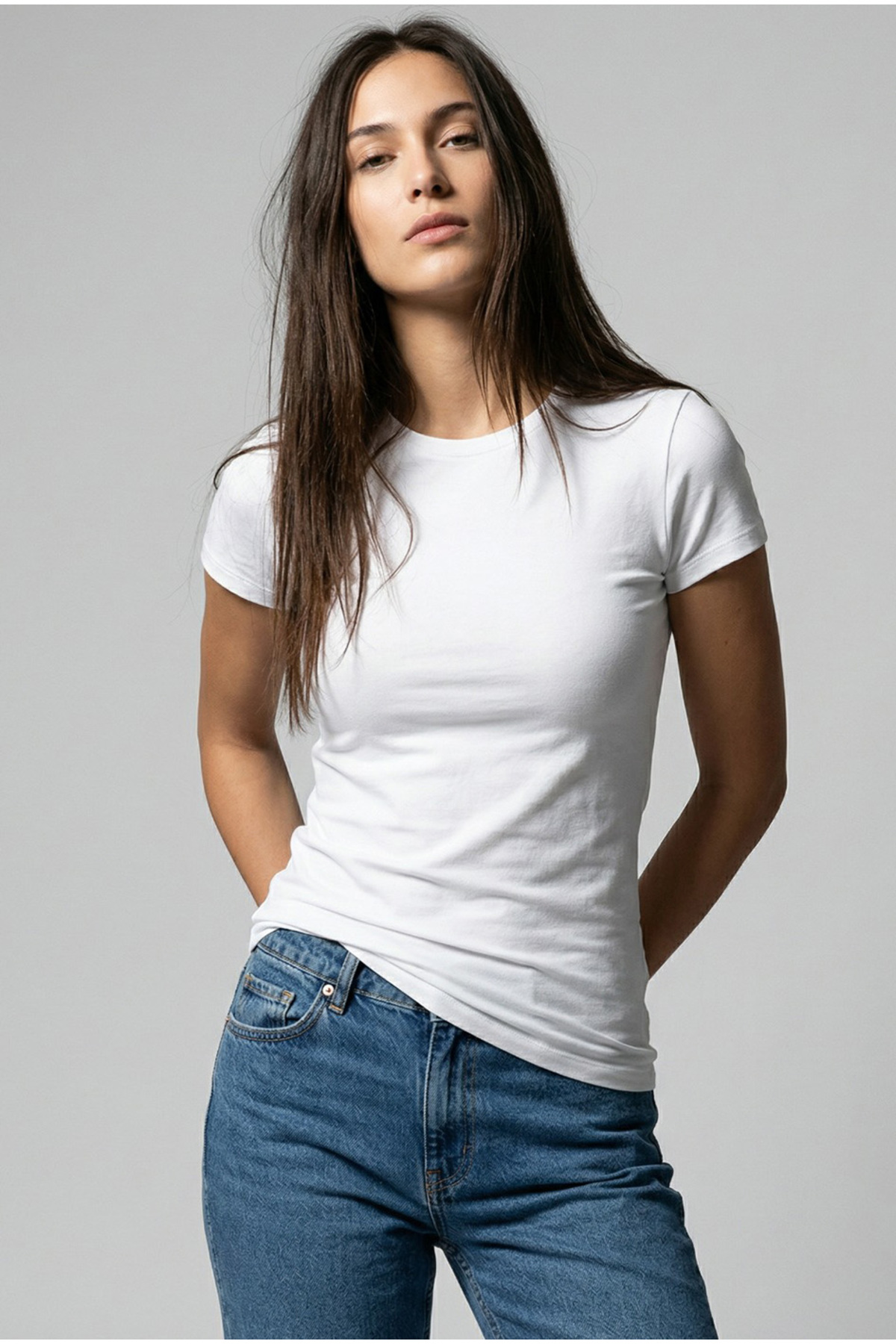 Siyah İnci siyah-beyaz 2'li Paket Pamuklu Likralı Basic Bisiklet Yaka Örme T-Shirt Atlet 1001 görsel 4
