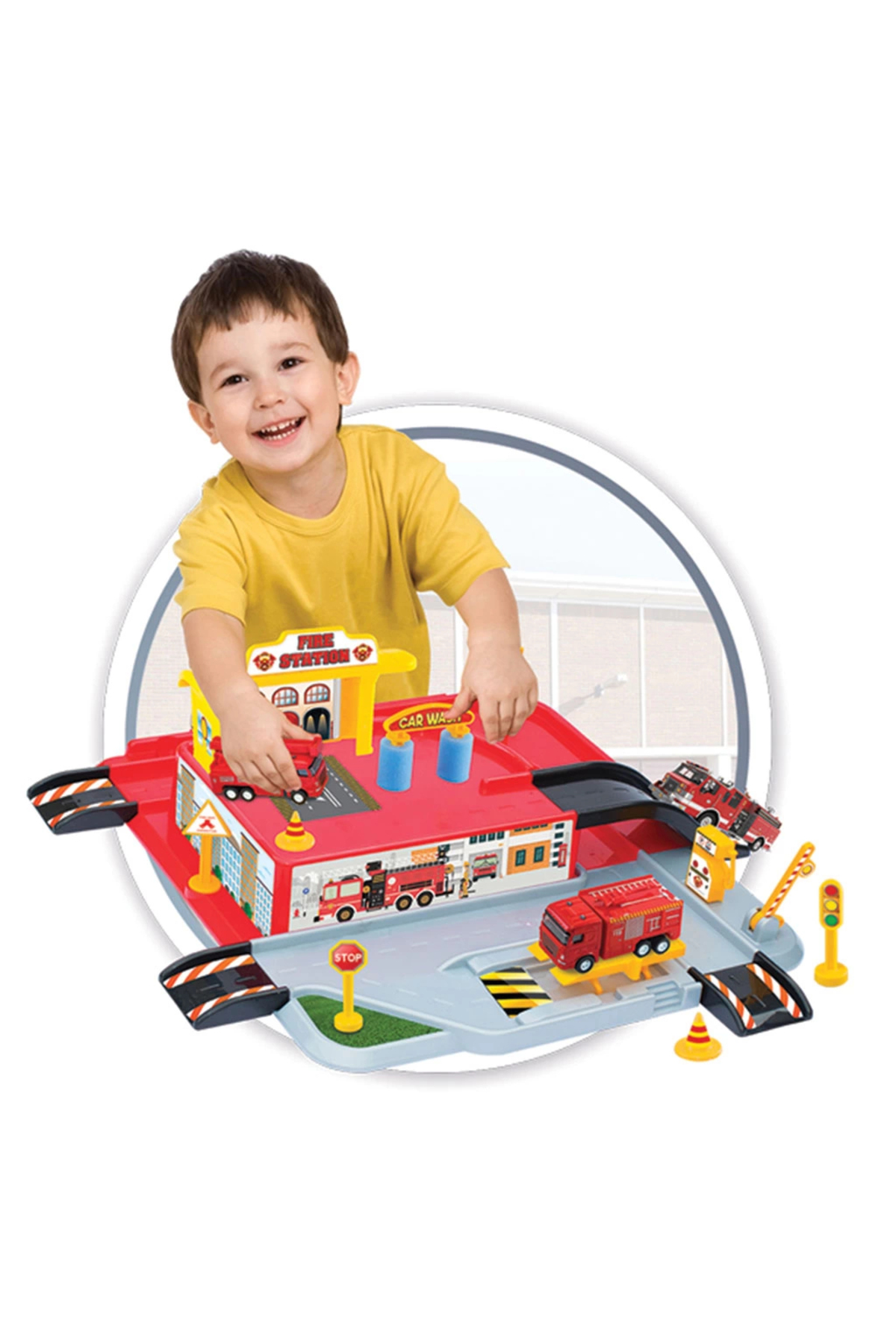 Doğan Oyuncak Dünyası Itfaiye Garaj Seti - Otopark Seti - Araba Seti - Hotwheels Seti - Istasyon fotoğrafı 5 (önizleme)