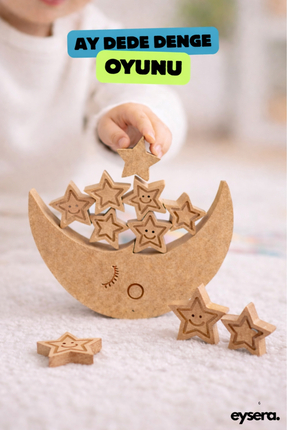 eysera Ahşap Ay Dede Denge Oyunu – Çocuk Aktivite & Hobi Oyuncak, Montessori ...