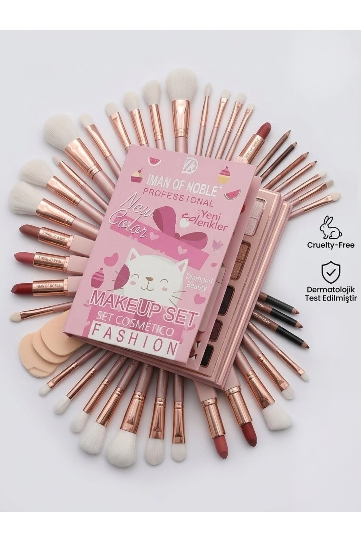 Makyaj Paleti - Makeup Set Parlak & Pastel Tonlar (21 Çeşit )Kitap Şeklinde — ArtopioMakyaj Paleti — تصویر 5 از 6