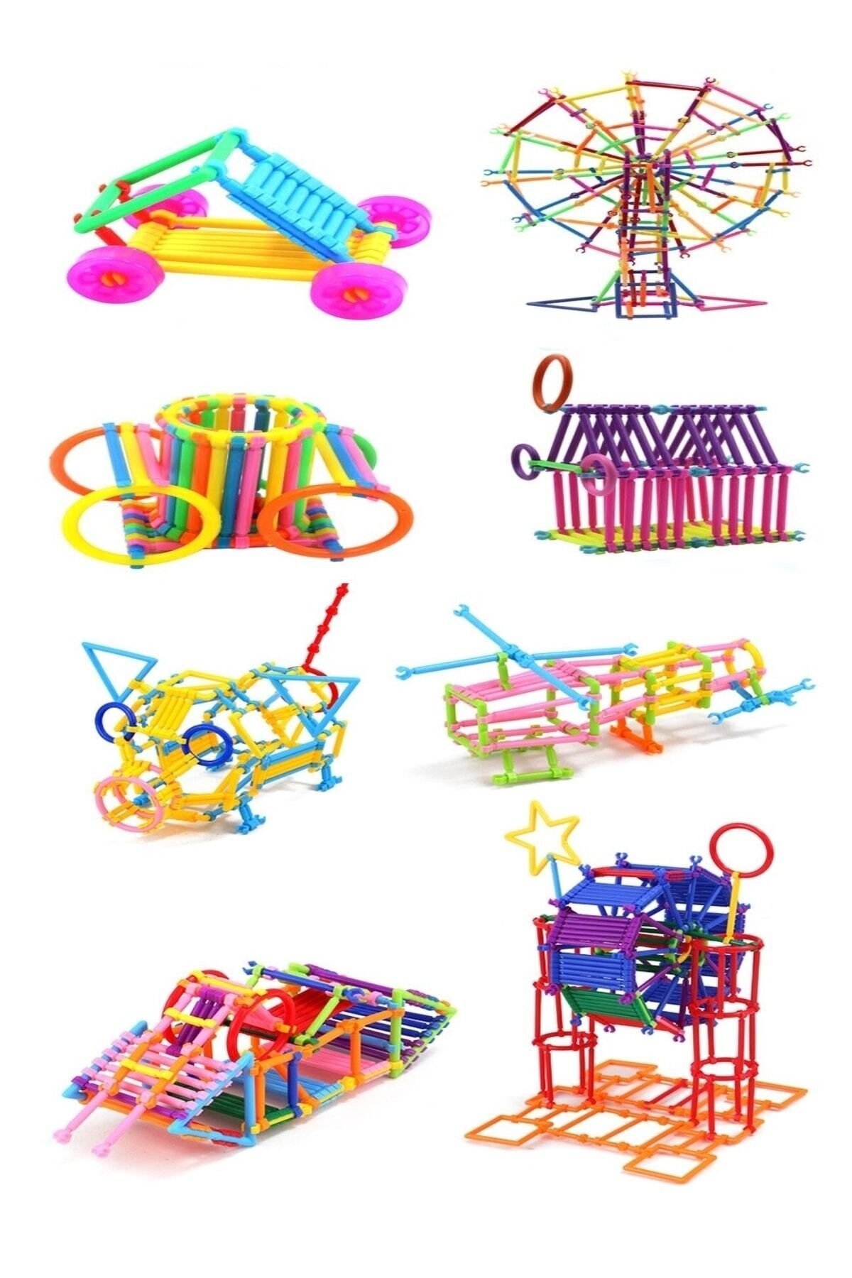 RoseRoi Geometrik Çubuklar 120 Parça Bloklar Yapboz Puzzle Bultak Zeka Renk Algı Gelişim Eğitici Oyuncak fotoğrafı 2 (önizleme)