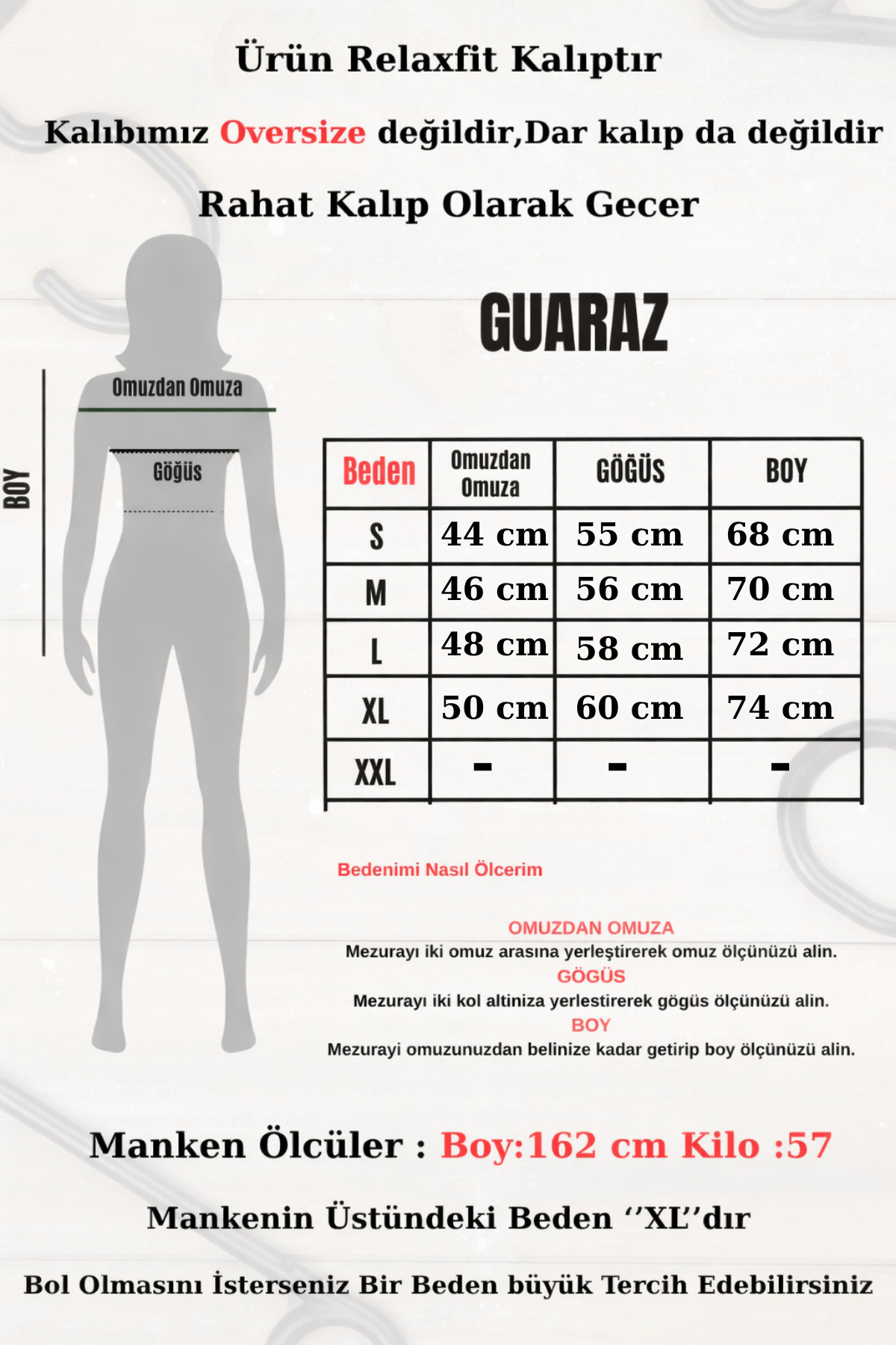 GUARAZ Kadın Kırmızı Relax Fit Rahat Kesim %100 Pamuk Uzun Kollu Bisiklet Yaka Basic Tişört görsel 8