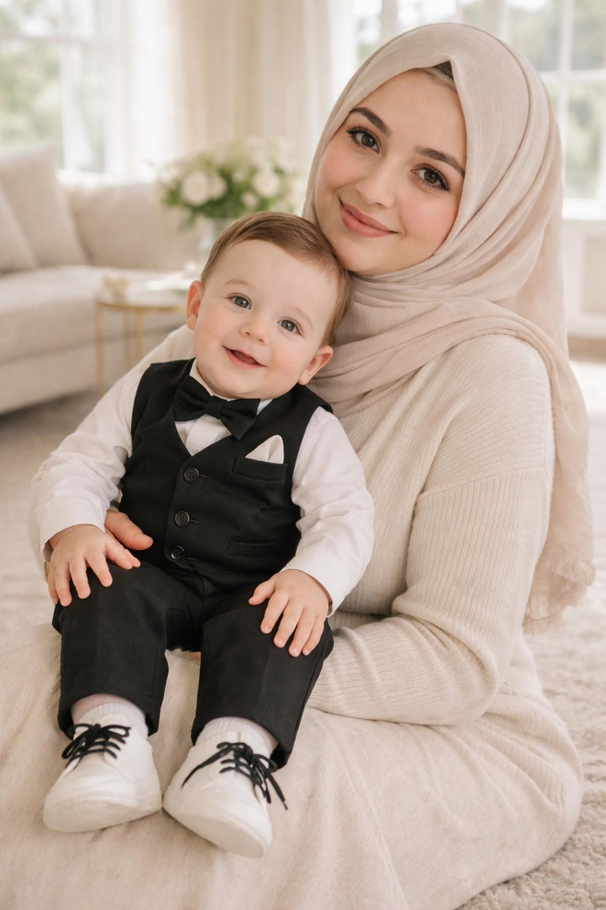 Calide Baby&Kids Erkek Bebek Mevlüt Takımı - Papyon & Kravatlı - Özel Gün Kıyafeti - 7'li Set fotoğrafı 2 (önizleme)