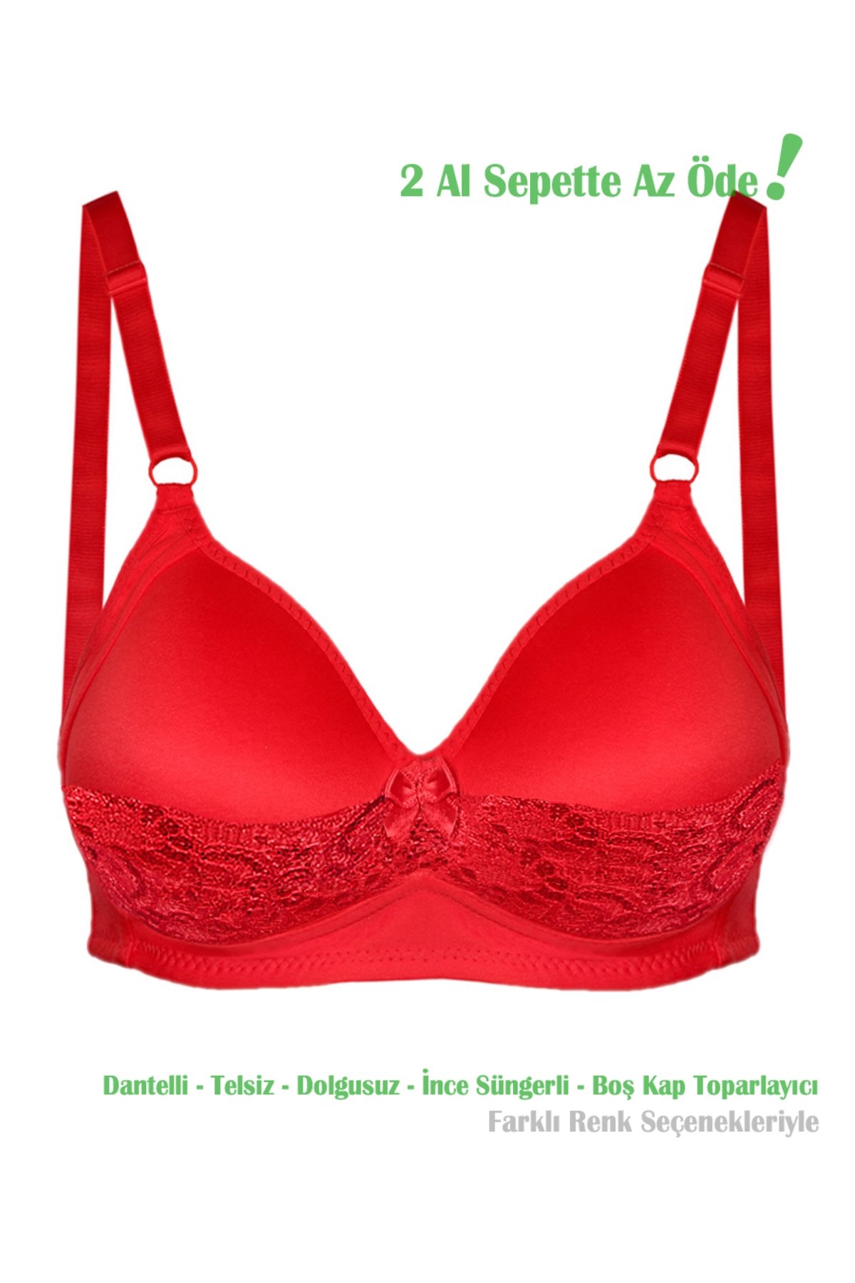 Women's Red Lace Wrapper Reducer Waistline Blank Cup Bra