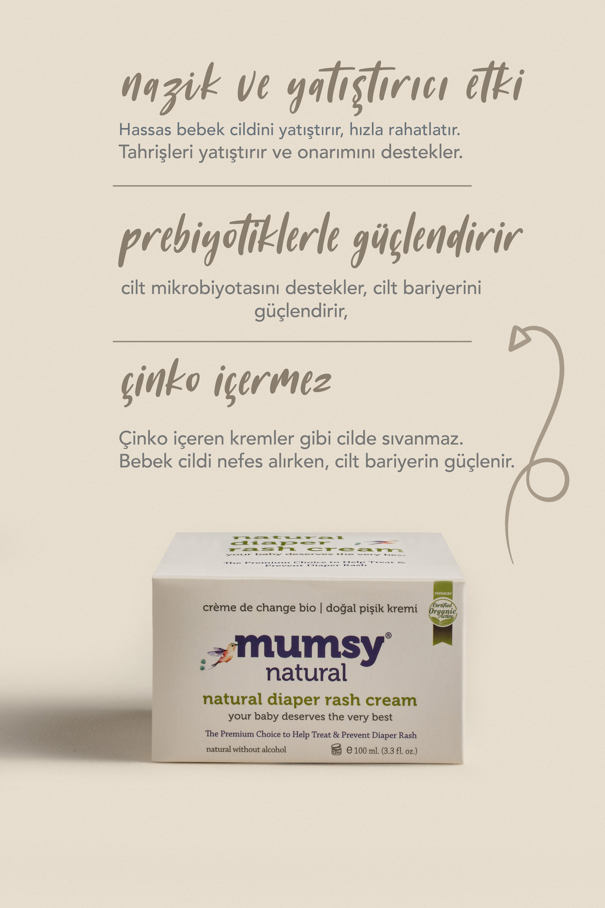 Mumsy Natural Doğal Pişik Kremi 100 ml, 22 Bitki ve 3 Vitaminle Zenginleştirilmiş Organik, Koruyucu ve Onarıcı fotoğrafı 2 (önizleme)