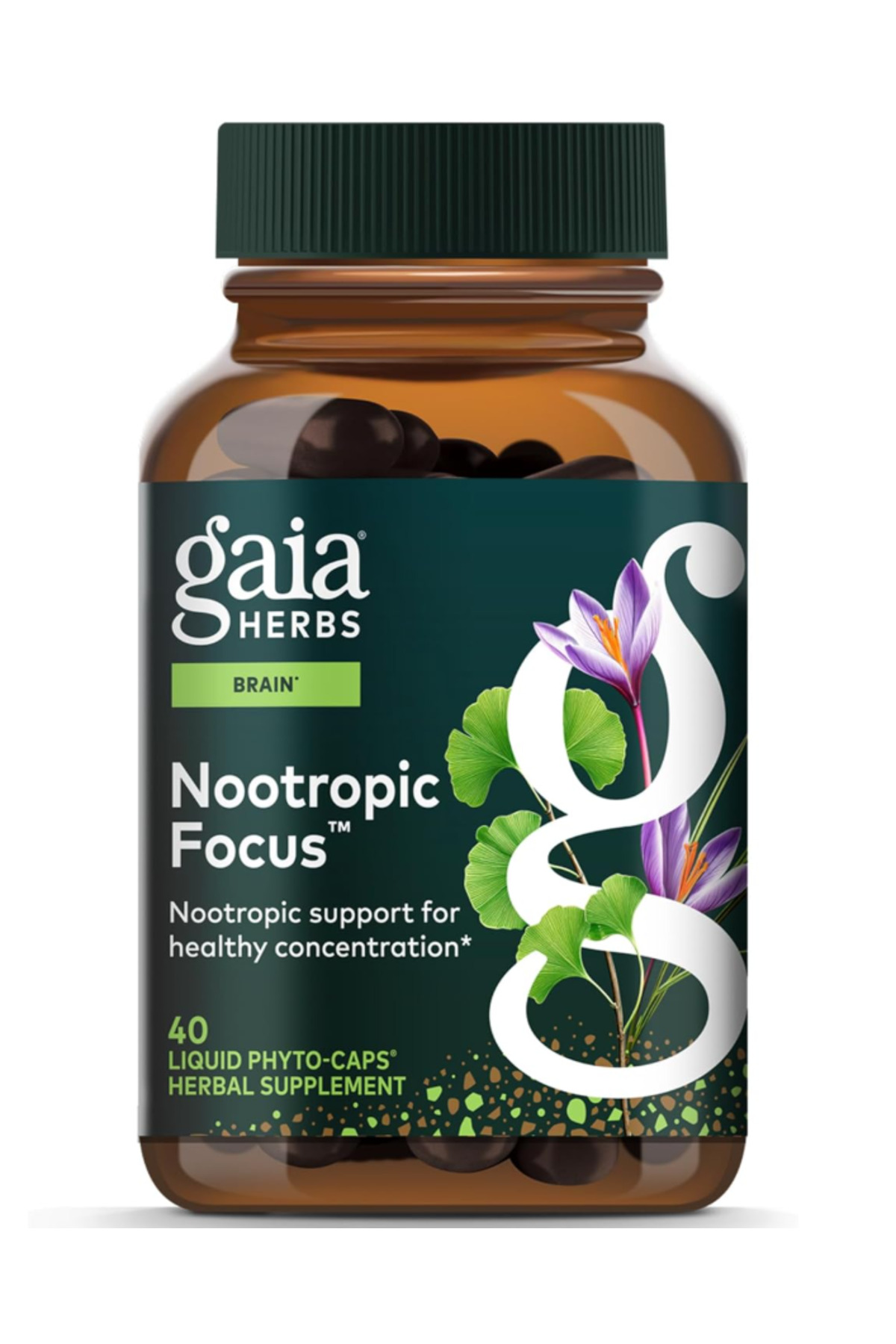 GAIA HERBS Nootropic Focus - Brain & Cognitive Support to Help