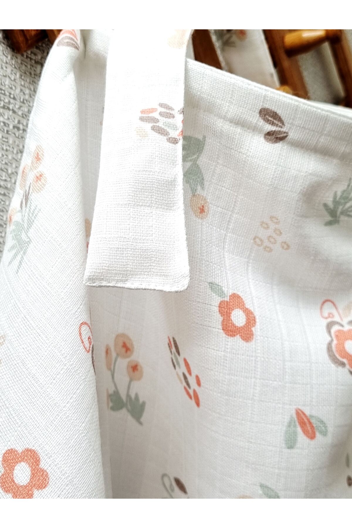 Yada Baby %100 Organik Pamuktan Müslin Emzirme Önlüğü (KUMAŞLARIMIZ SERTİFİKALIDIR) fotoğrafı 5 (önizleme)