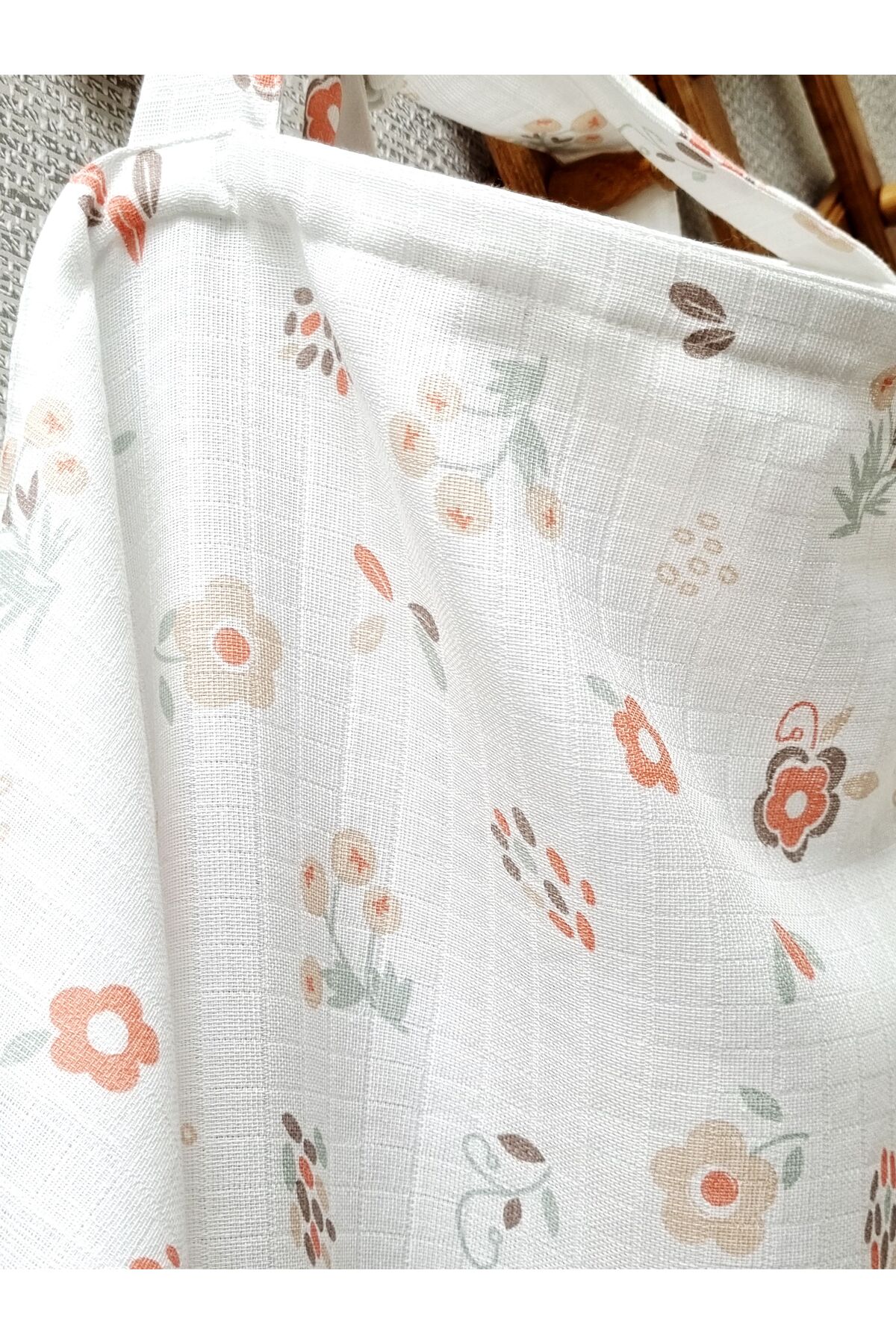 Yada Baby %100 Organik Pamuktan Müslin Emzirme Önlüğü (KUMAŞLARIMIZ SERTİFİKALIDIR) fotoğrafı 4 (önizleme)