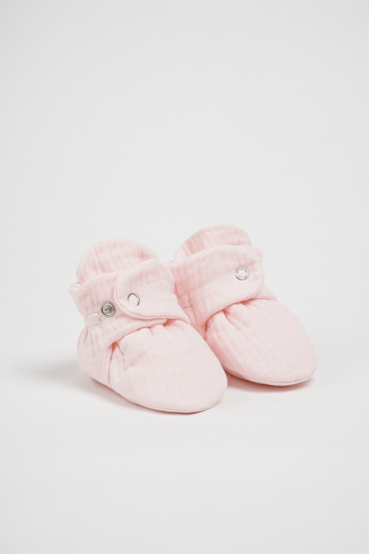 BabyZilla Organik Pamuk Müslin Bebek Patiği-pembe fotoğrafı 2 (önizleme)