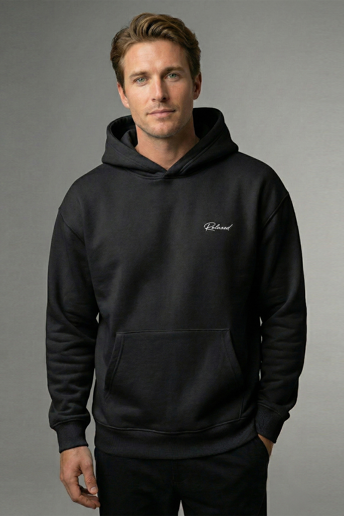 Yetişkin Erkek Hoodie — مشکی RLD0003