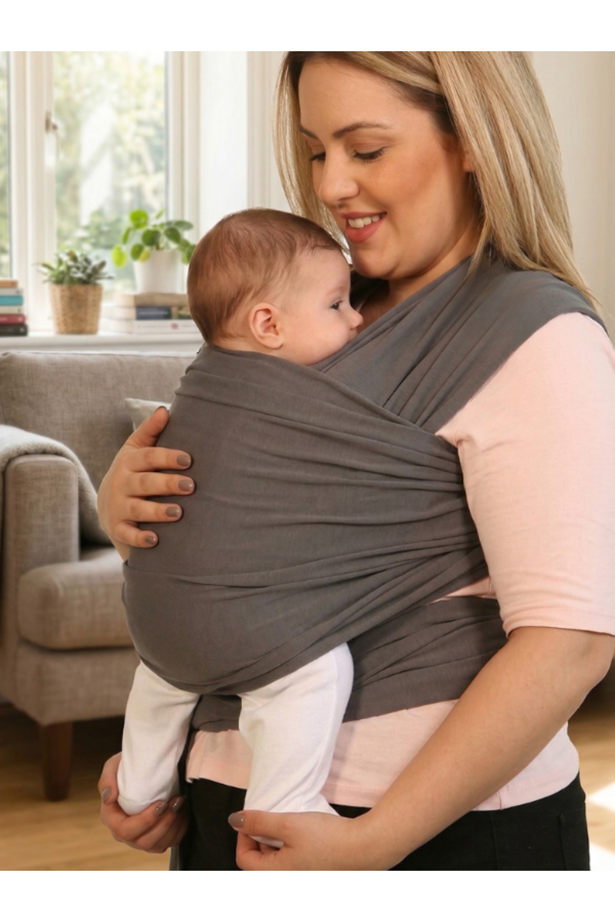 KYCBABY Ergonomik Bebek Taşıma Şalı Esnek Bebek Sling Kanguru %100 Pamuk Yenidoğan Uyumlu fotoğrafı 3 (önizleme)