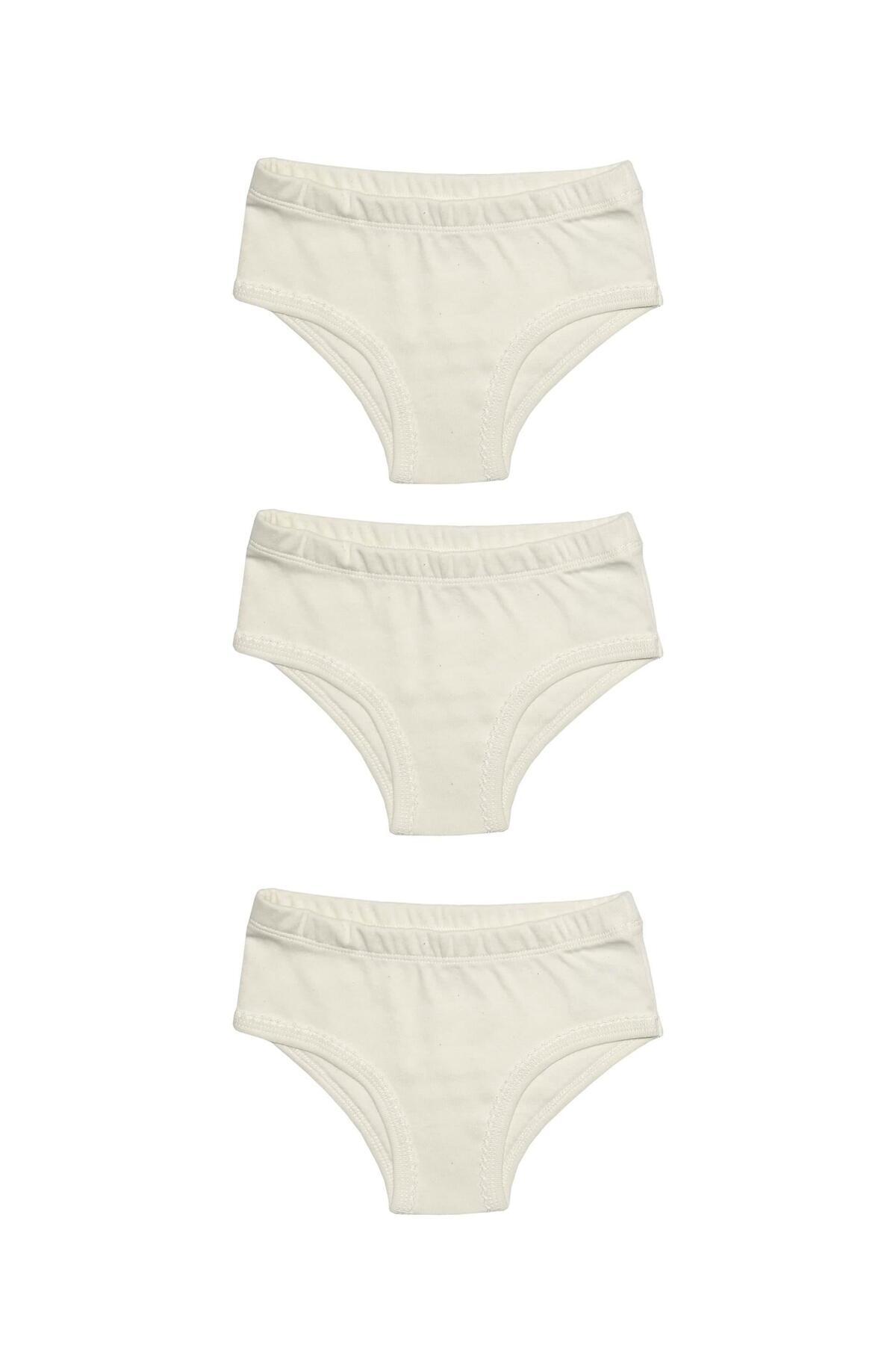 OrganicKid Naturel Kız Çocuk İç Çamaşır Set 3'lü fotoğrafı 3 (önizleme)