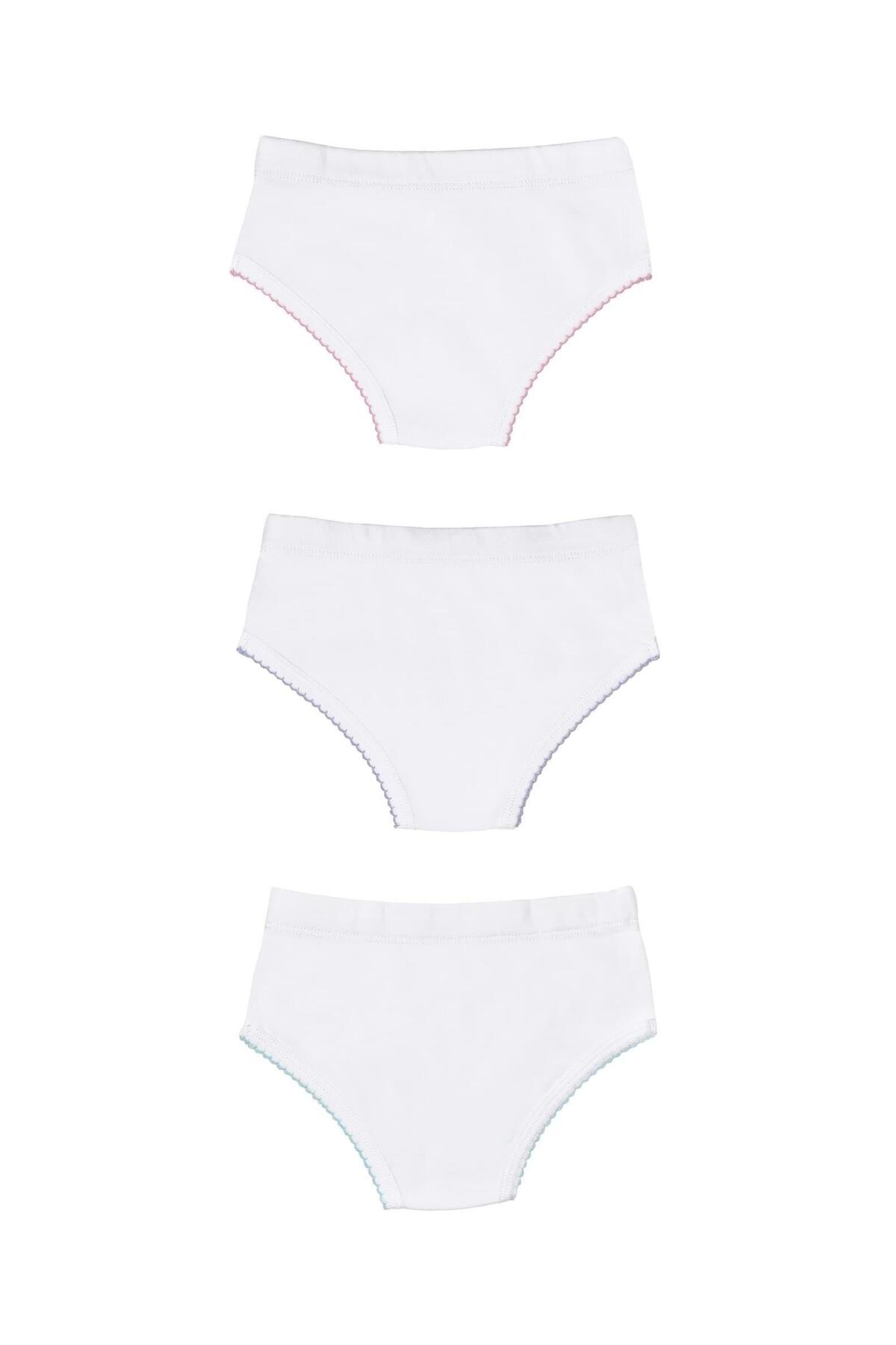 OrganicKid Soft Beyaz Kız Çocuk İç Çamaşır Set 3'lü fotoğrafı 4 (önizleme)