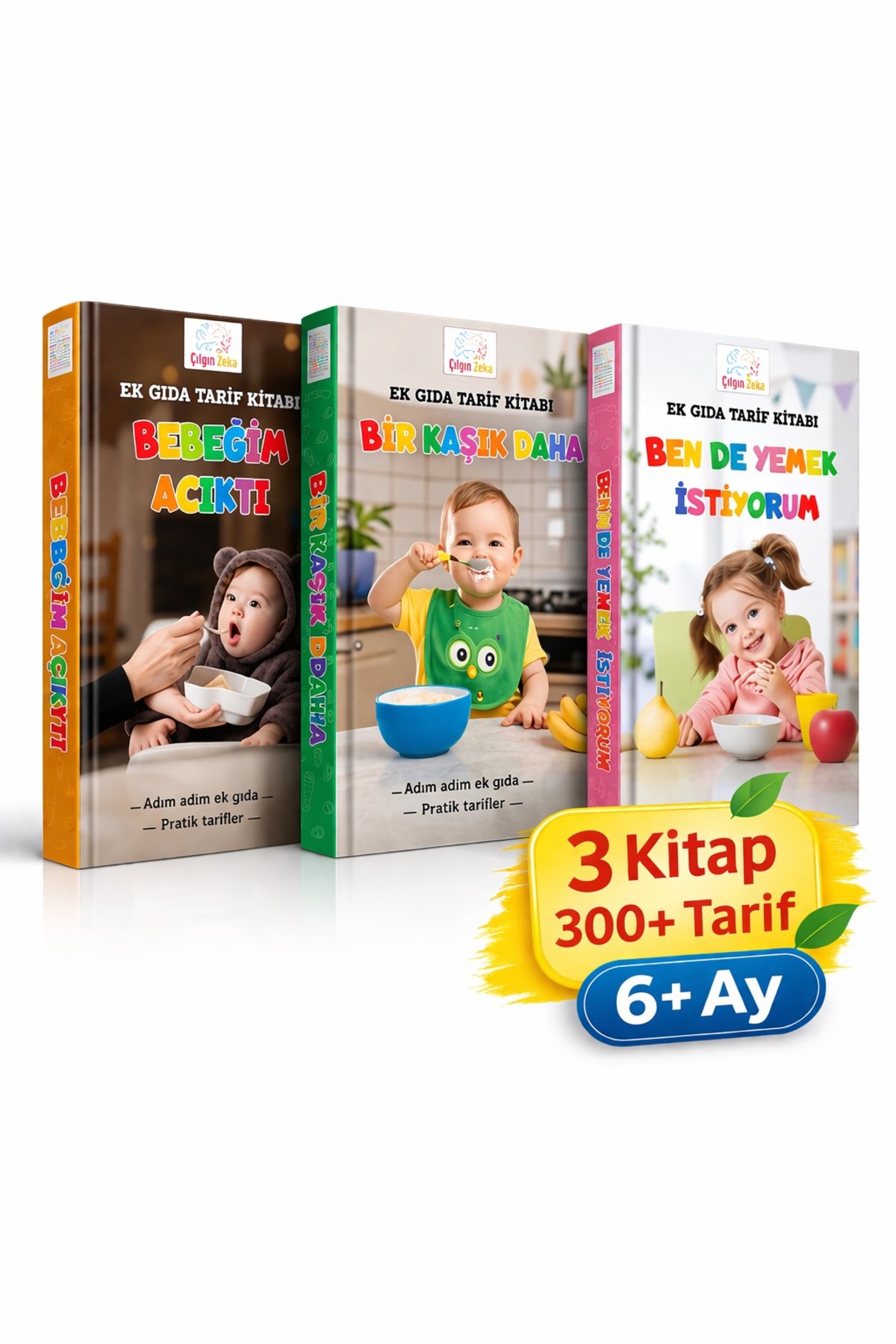 Çılgın Zeka Ek Gıda Tarif Kitabı Seti Bebek Yemek Kitabı Bebek Hediye Seti Bebek Yemek Tarifleri fotoğrafı 3 (önizleme)