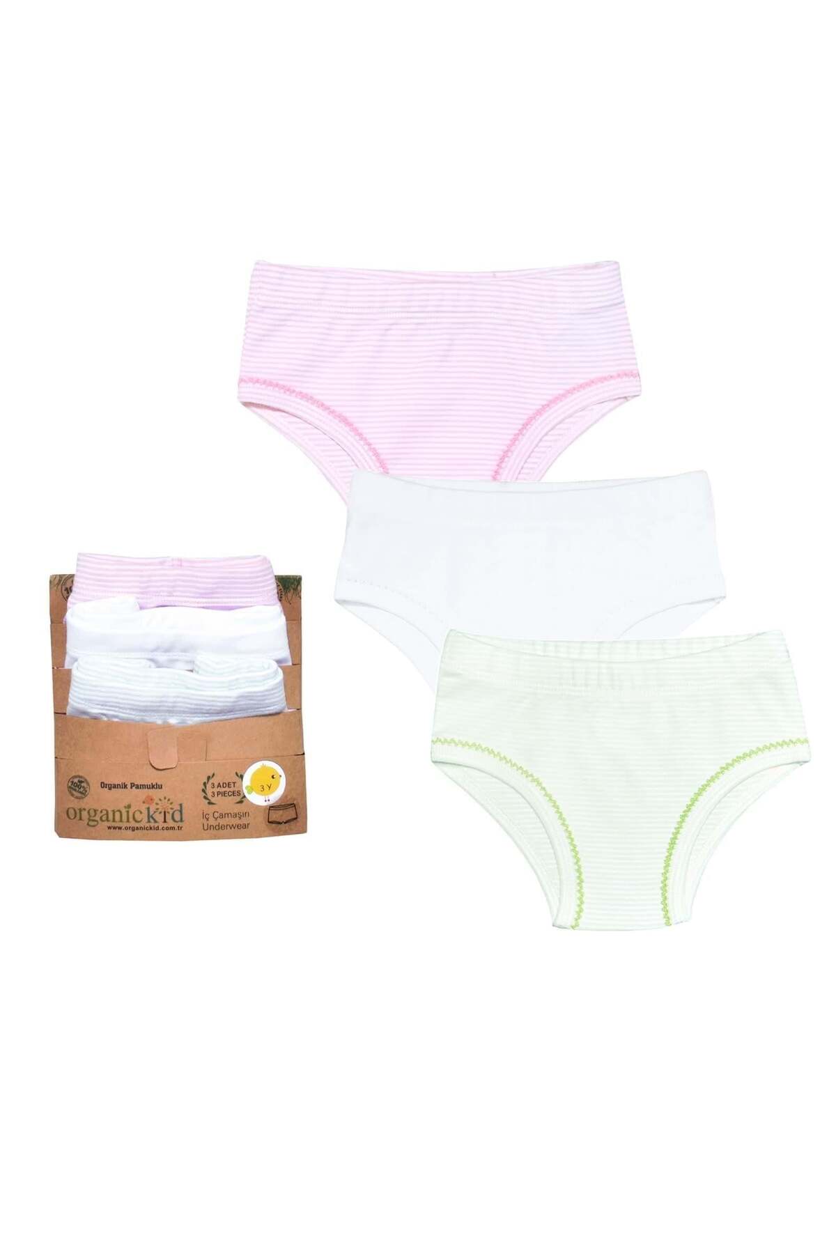 OrganicKid Cotton Kız Çocuk İç Çamaşır Set 3'lü fotoğrafı 2 (önizleme)