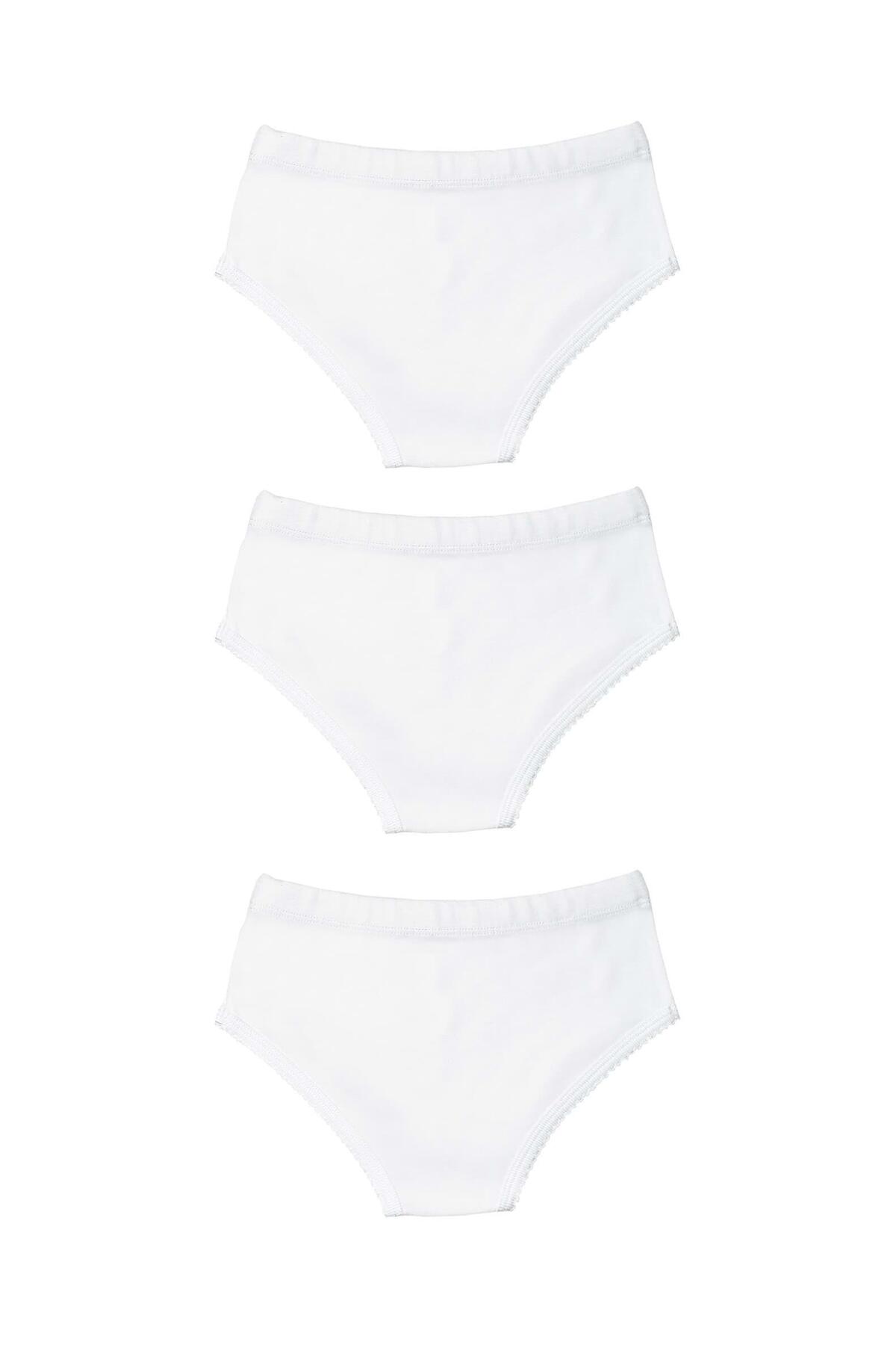 OrganicKid Basic Beyaz Kız Çocuk İç Çamaşır Set 3'lü fotoğrafı 4 (önizleme)