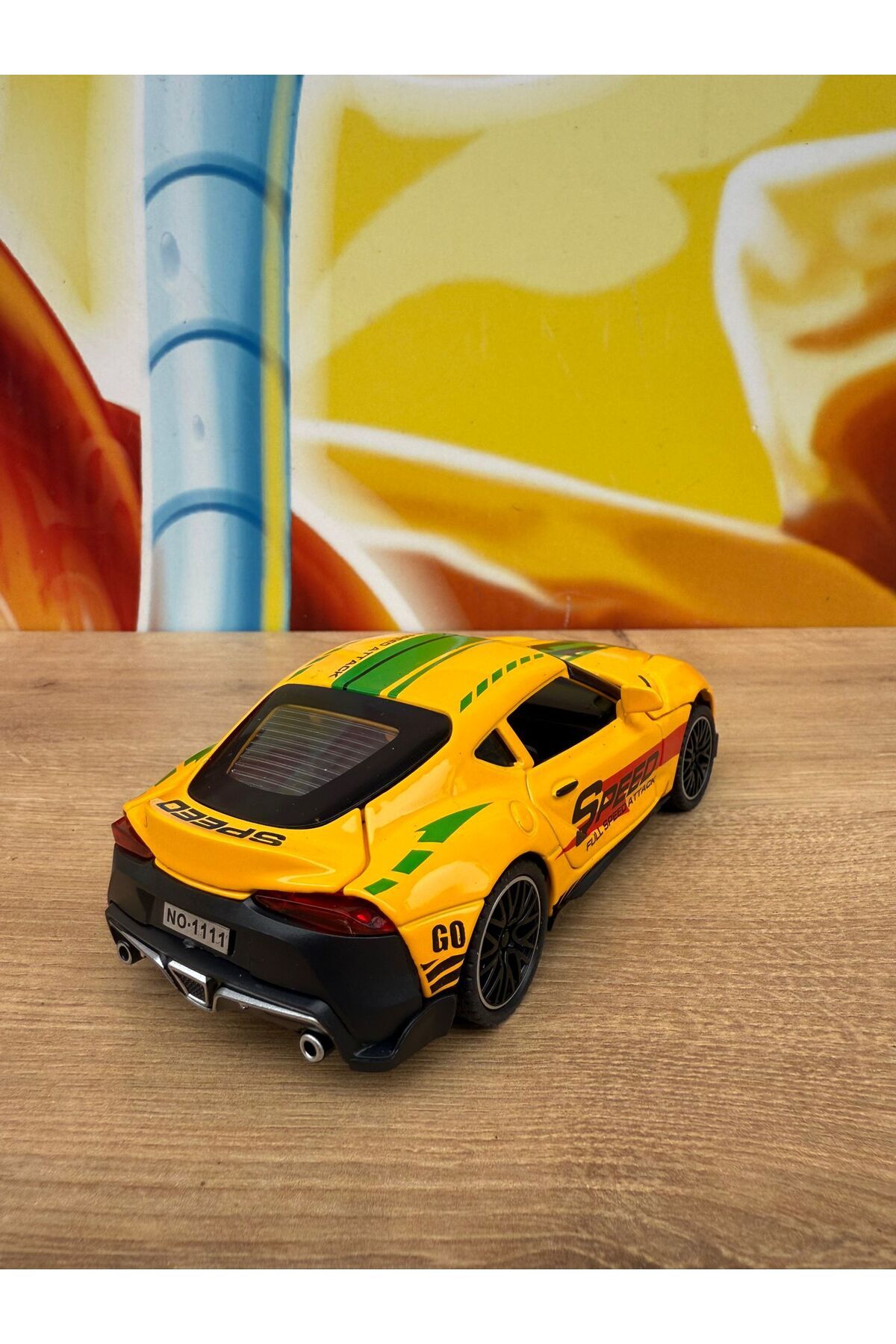 scntoys Metal Oyuncak Araba Toyota Supra Çek Bırak Model Araba Diecast Araba Sarı Toyota Supra fotoğrafı 6 (önizleme)