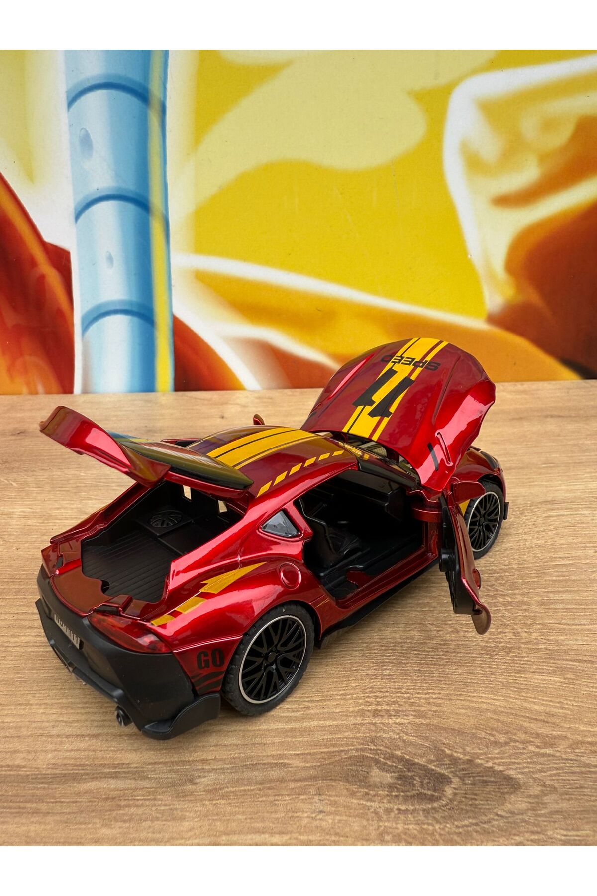 scntoys Metal Oyuncak Araba Toyota Supra Çek Bırak Model Araba Diecast Araba Supra Araba fotoğrafı 3 (önizleme)