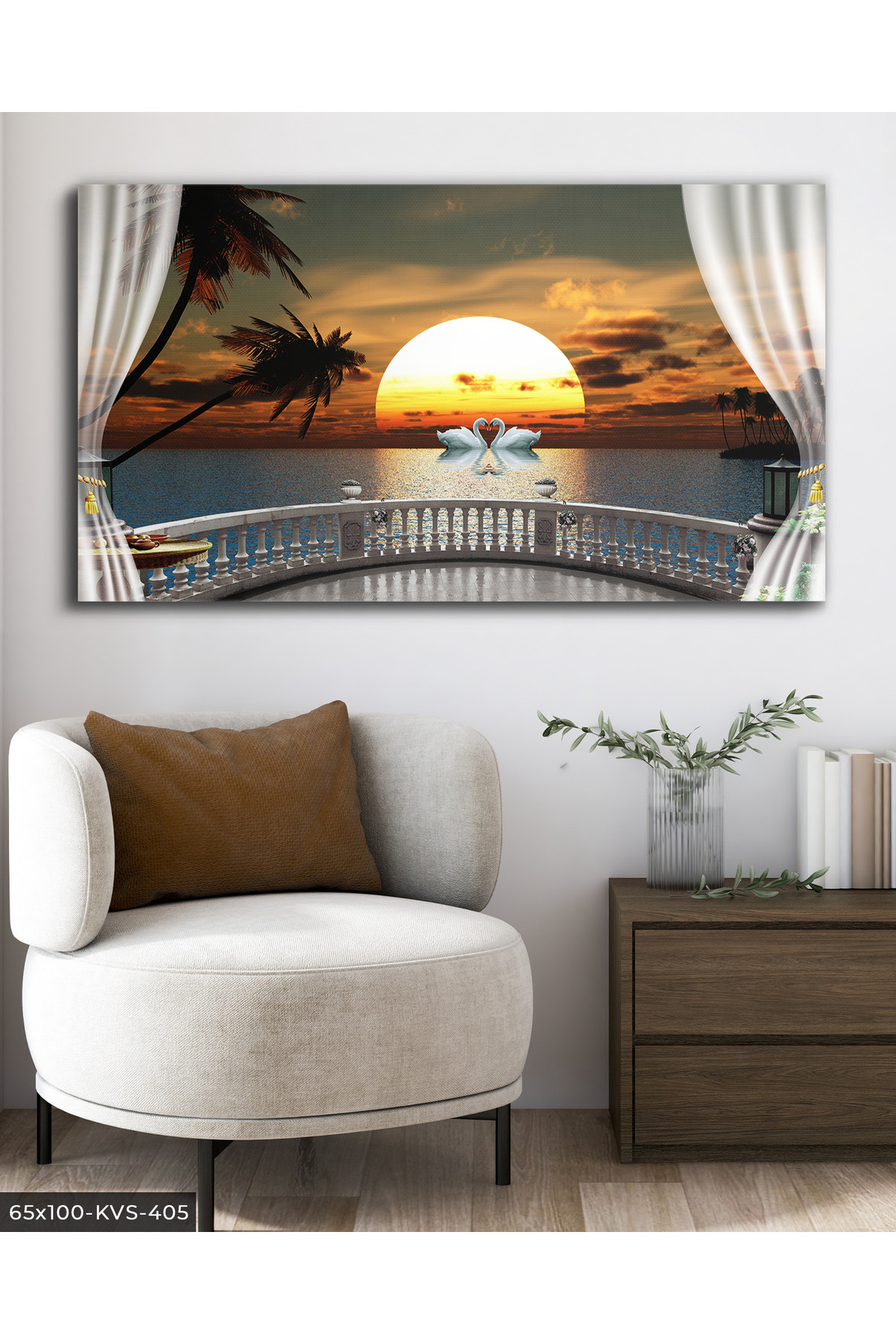 Swan Lake Canvas - Canvas Painting