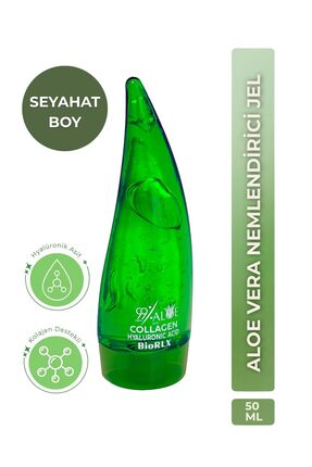 BioRLX %99 Aloe Vera Jeli, Kolajen Ve Hyaluronik Asit 50ml 1+1 HEDİYE(2ADET)