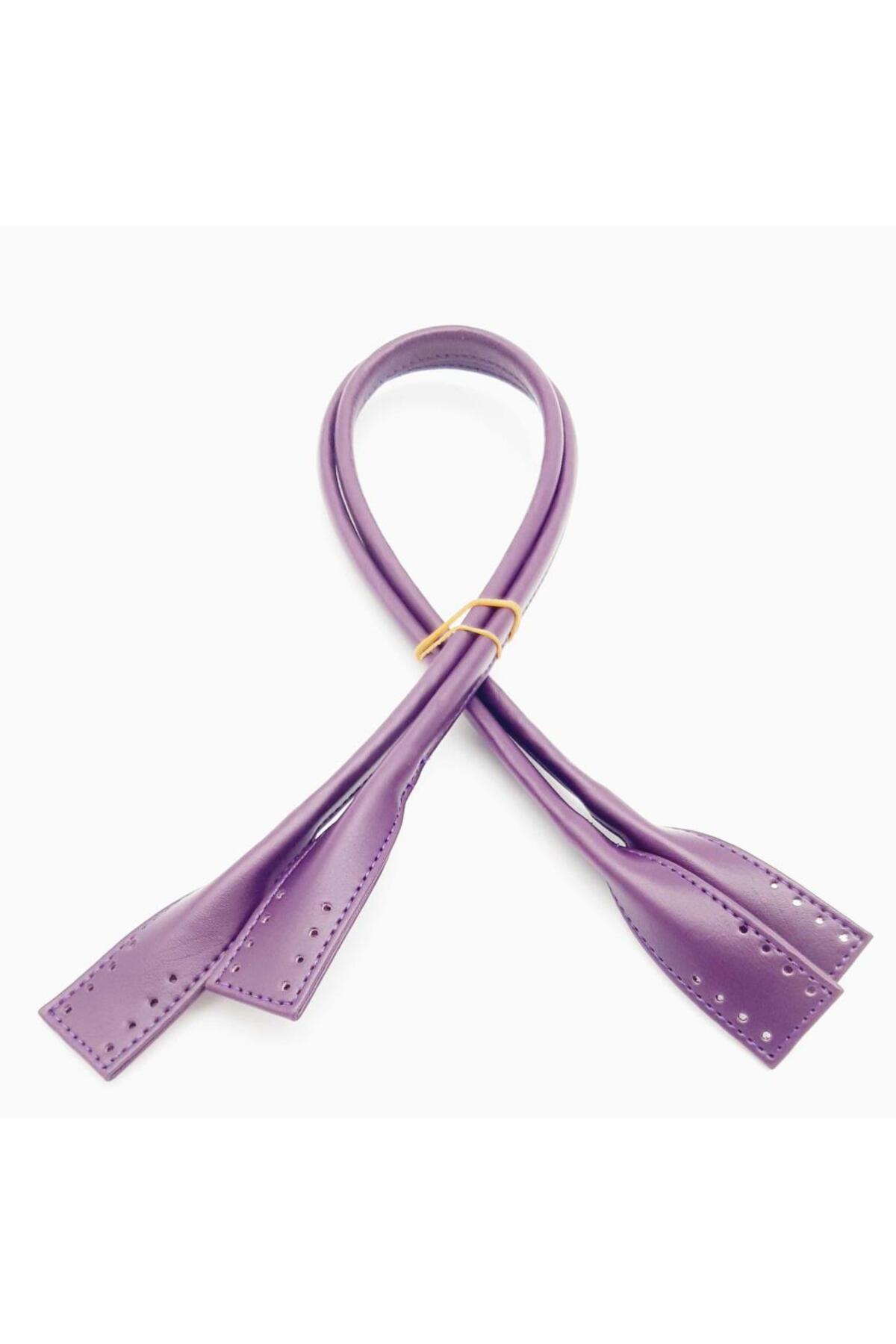Faux Leather Pelican Model Bag Handle Purple Color