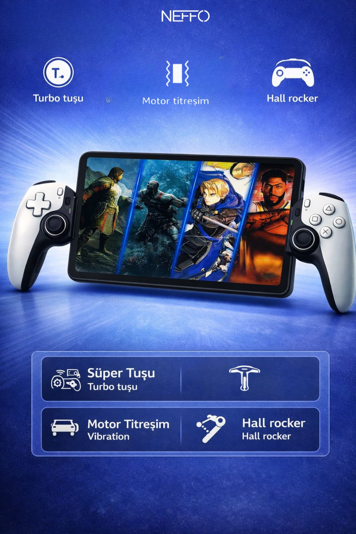 NEFFO Telefon Switch Dönüştürücü Bluetooth Oyun Kolu Gamepad D9