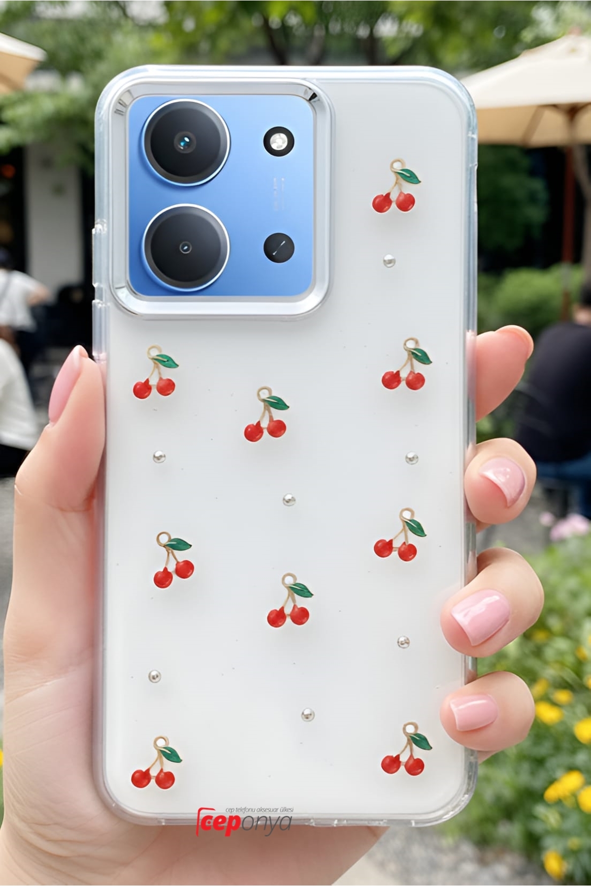 Redmi 15c Sheath Silvery Transparent Pole Cover with Airbag Design