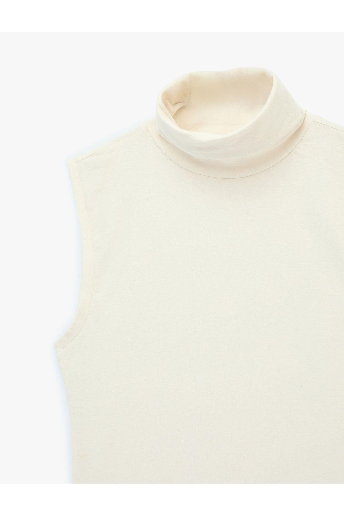 Koton Pamuklu Slim Fit Dik Yaka Kolsuz Bluz görsel 5