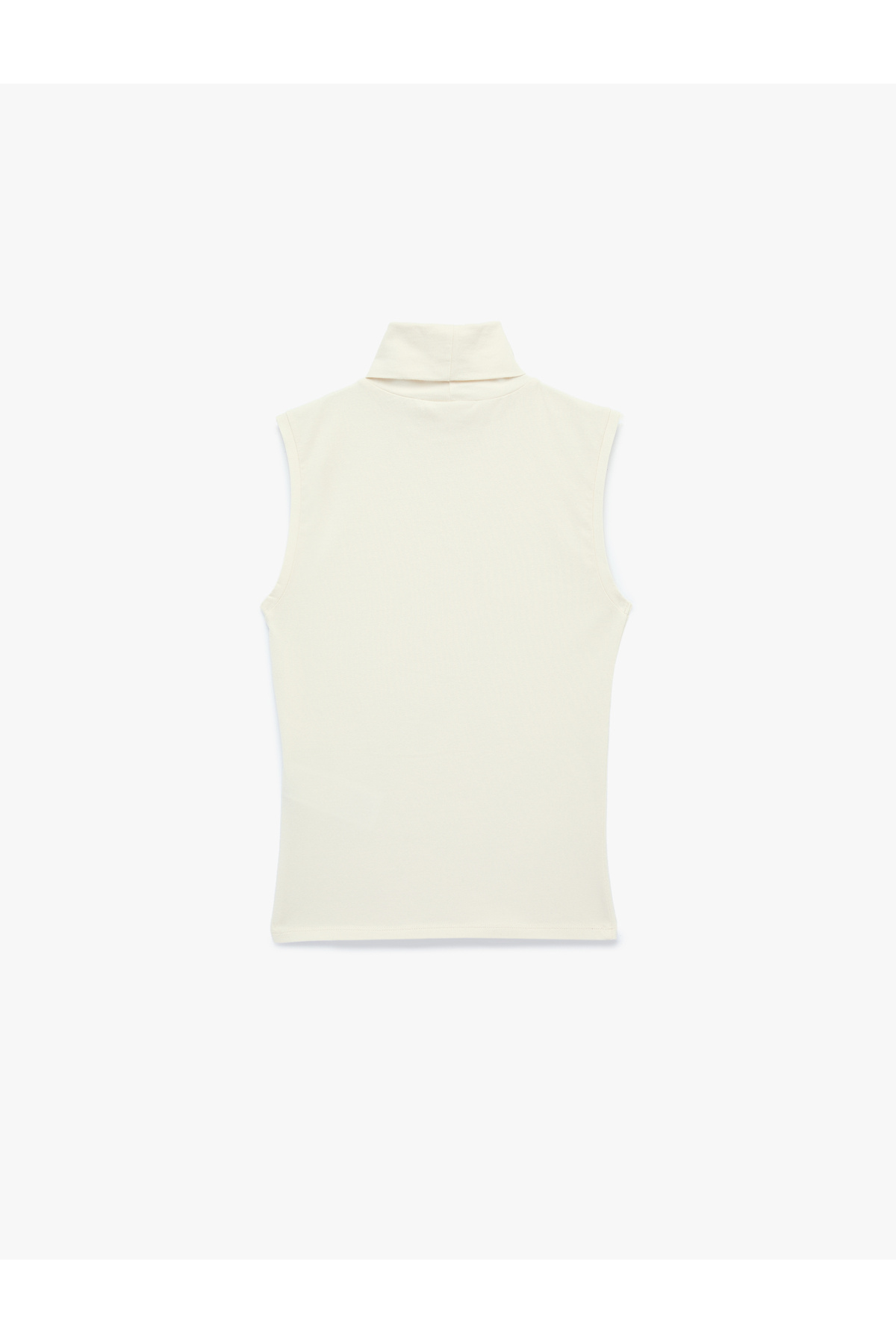 Koton Pamuklu Slim Fit Dik Yaka Kolsuz Bluz görsel 4