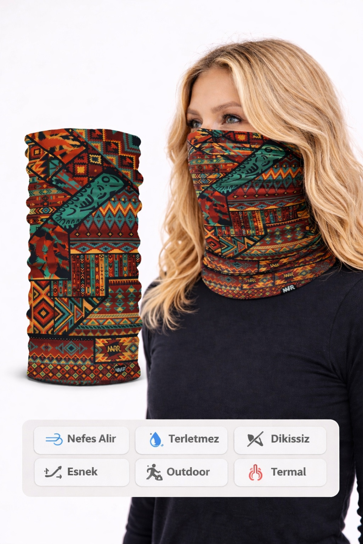 colizon Unisex Termal Buff Boyunluk - UV Korumalı Balaklava Tipi Outdoor Sporcu ve Motosiklet Maskesi