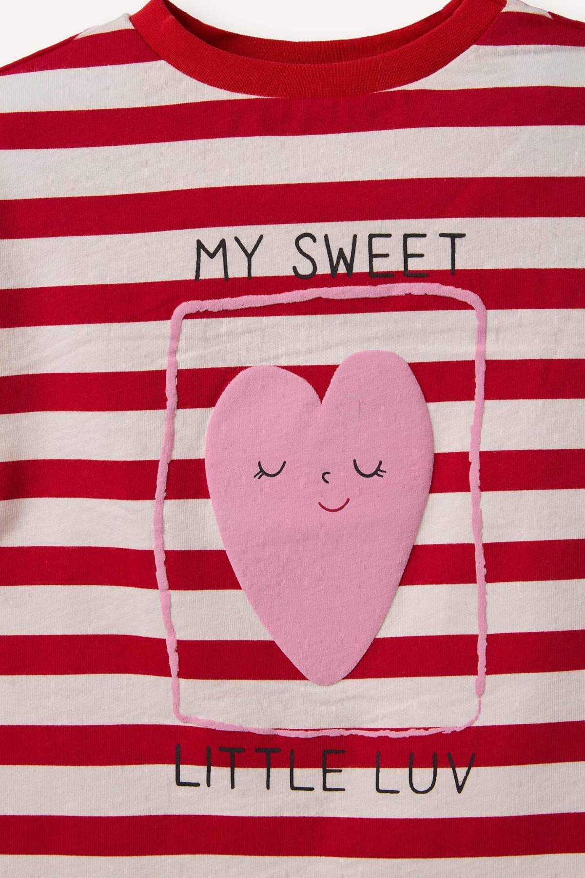 Defacto Çizgili Penye Tişört Kız Bebek H4853A526SM fotoğrafı 2 (önizleme)