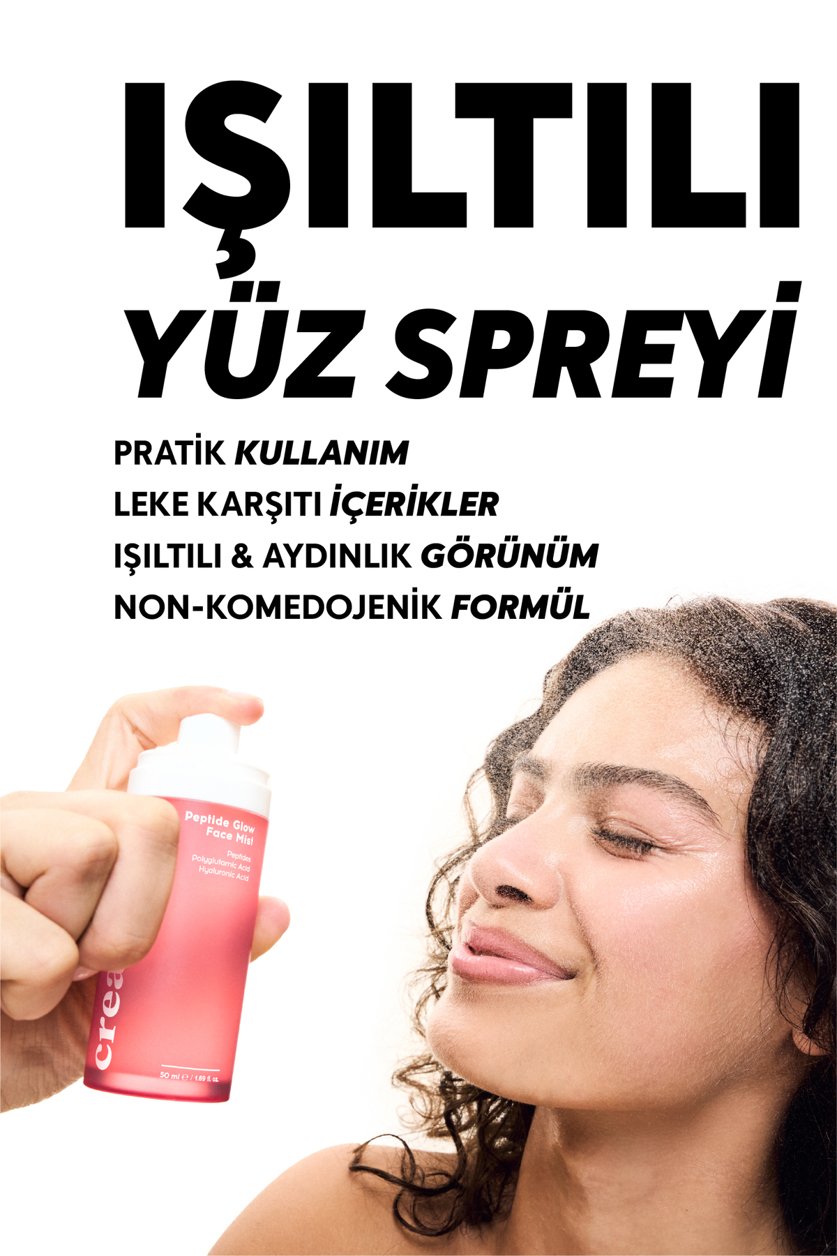 Yüz Spreyi Güneş Koruyucu İkili | Nemlendirici Aydınlatıcı Cilt Tonu Eşitleyici | 50 SPF | Pink — CC976 — تصویر 2 از 5
