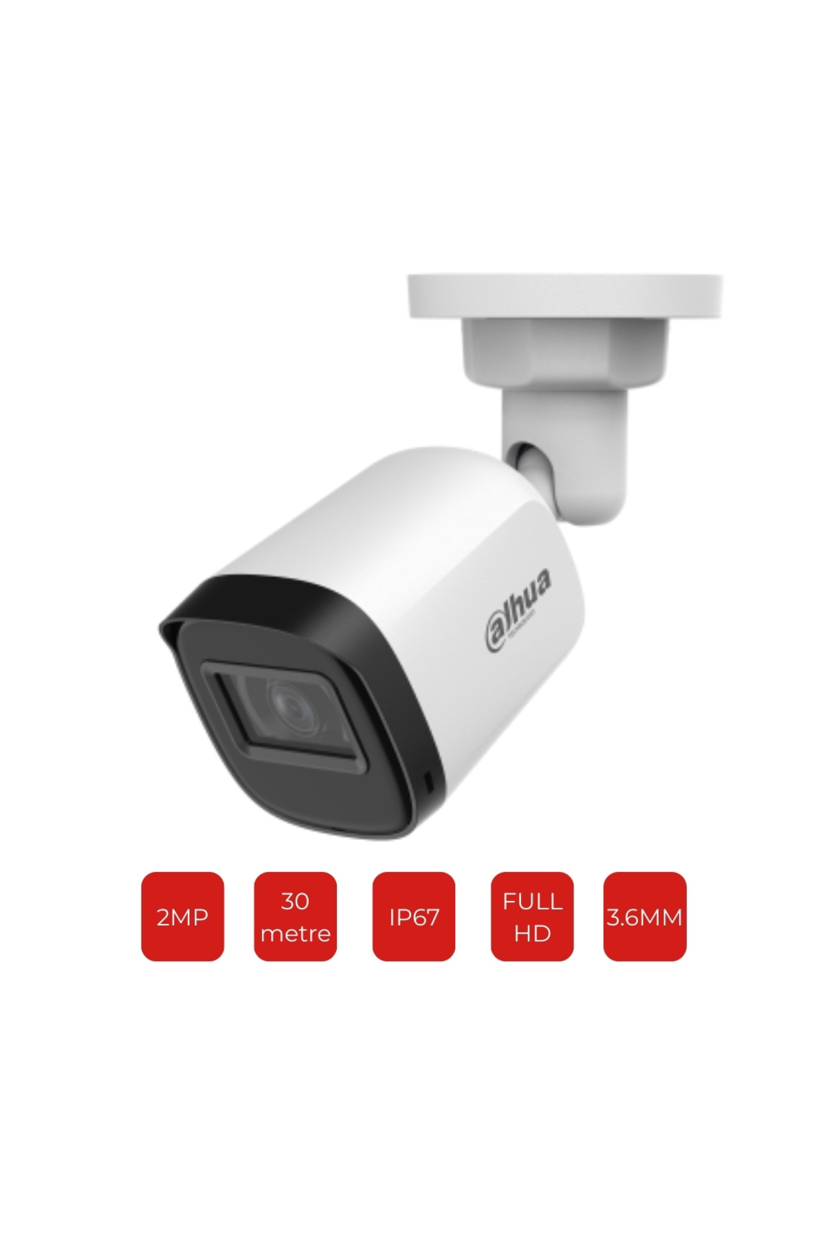 Dahua HAC-B1A21-U-0360B 2MP HDCVI Güvenlik Kamerası 30m IR