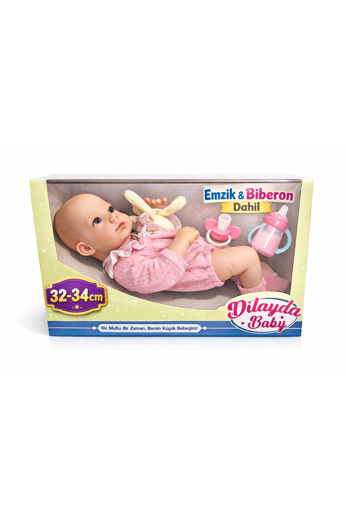 ZİVENTA 32/34Cm Oyuncak Et Bebek Biberon/Çıngırak/Havlu Hafif