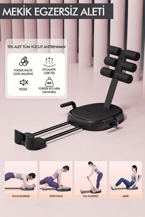 RELAXUS Çok Fonksiyonlu Mekik Aleti Ev Kol Üst Vücut Karın ve Core Egzersiz C...