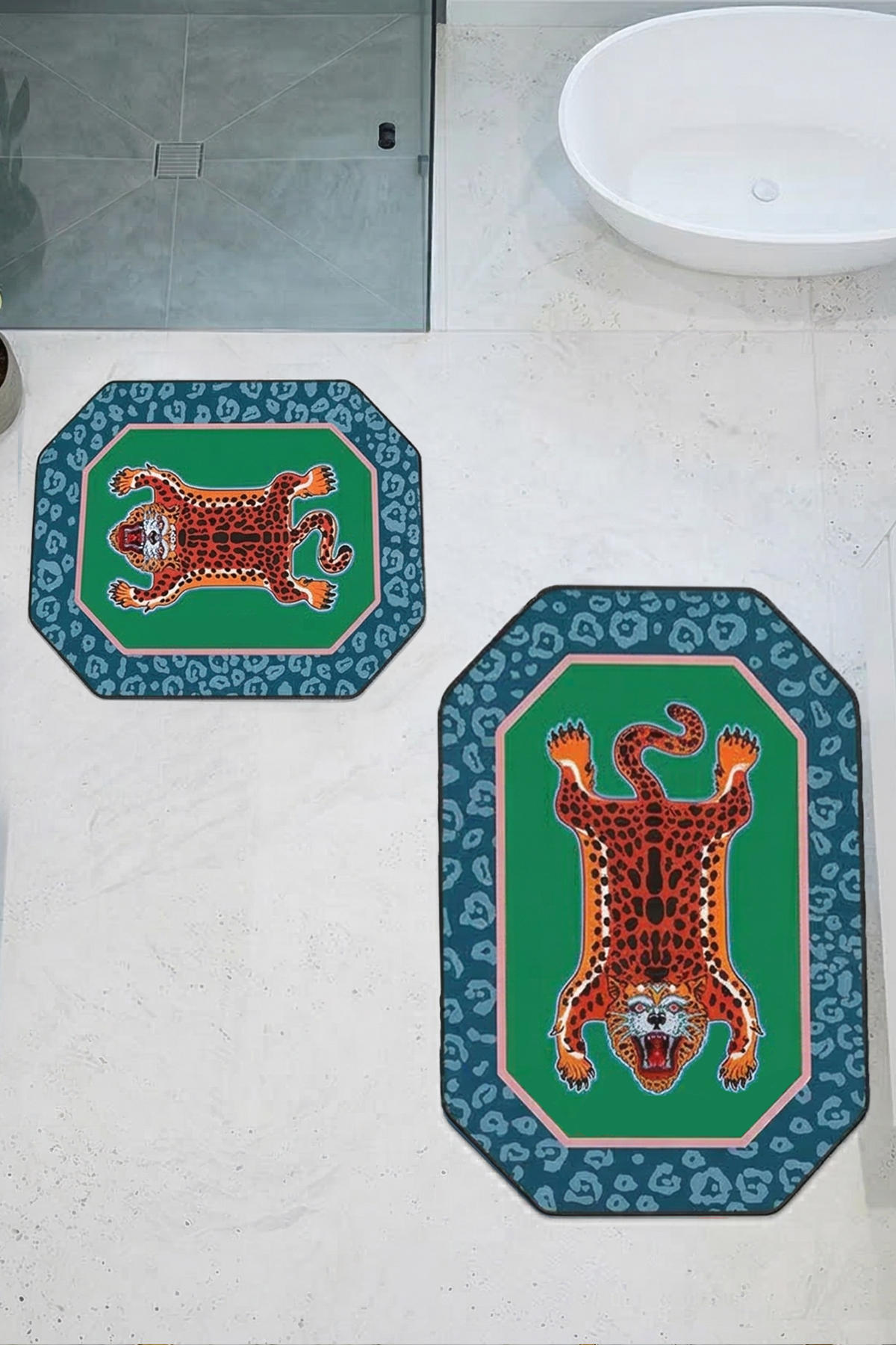 Togs 3-Piece Bath Mat,Non-Slip Base,Washable 60x100 50x60 50x60 cm