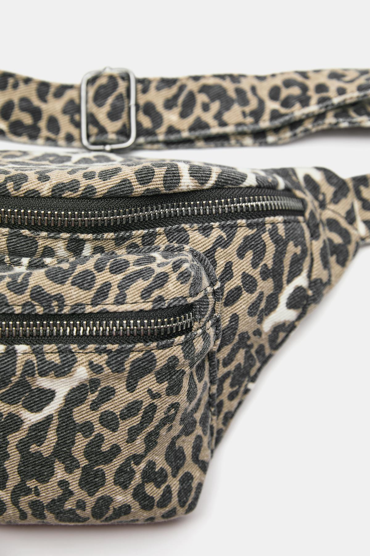 Pull & Bear Leopar bel çantası görsel 5