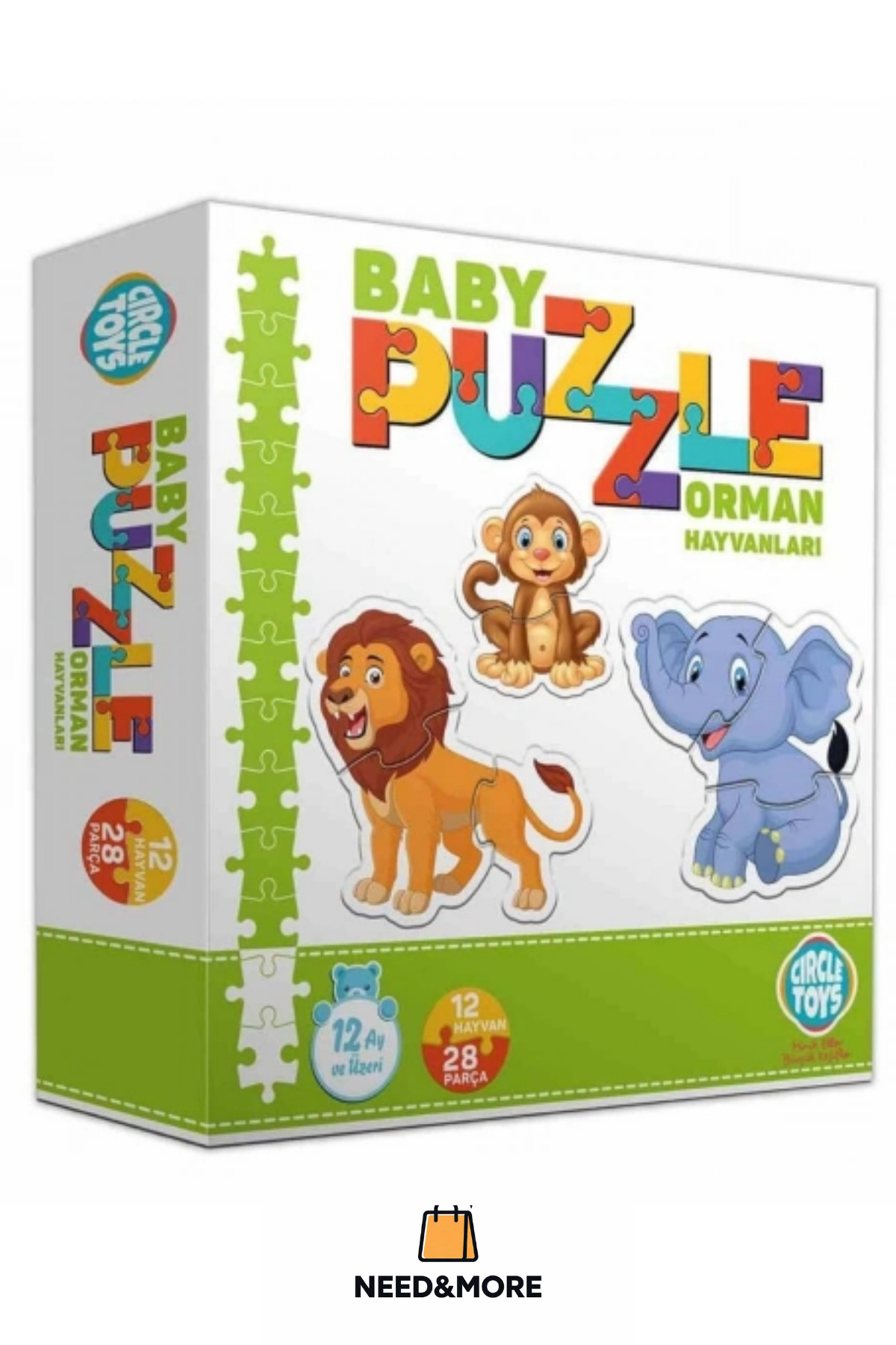 NEED&MORE #Zeka Geliştirici Eğitici Çocuk El Göz Koordinasyonu Baby Puzzle Orman Hayvanları fotoğrafı 2 (önizleme)