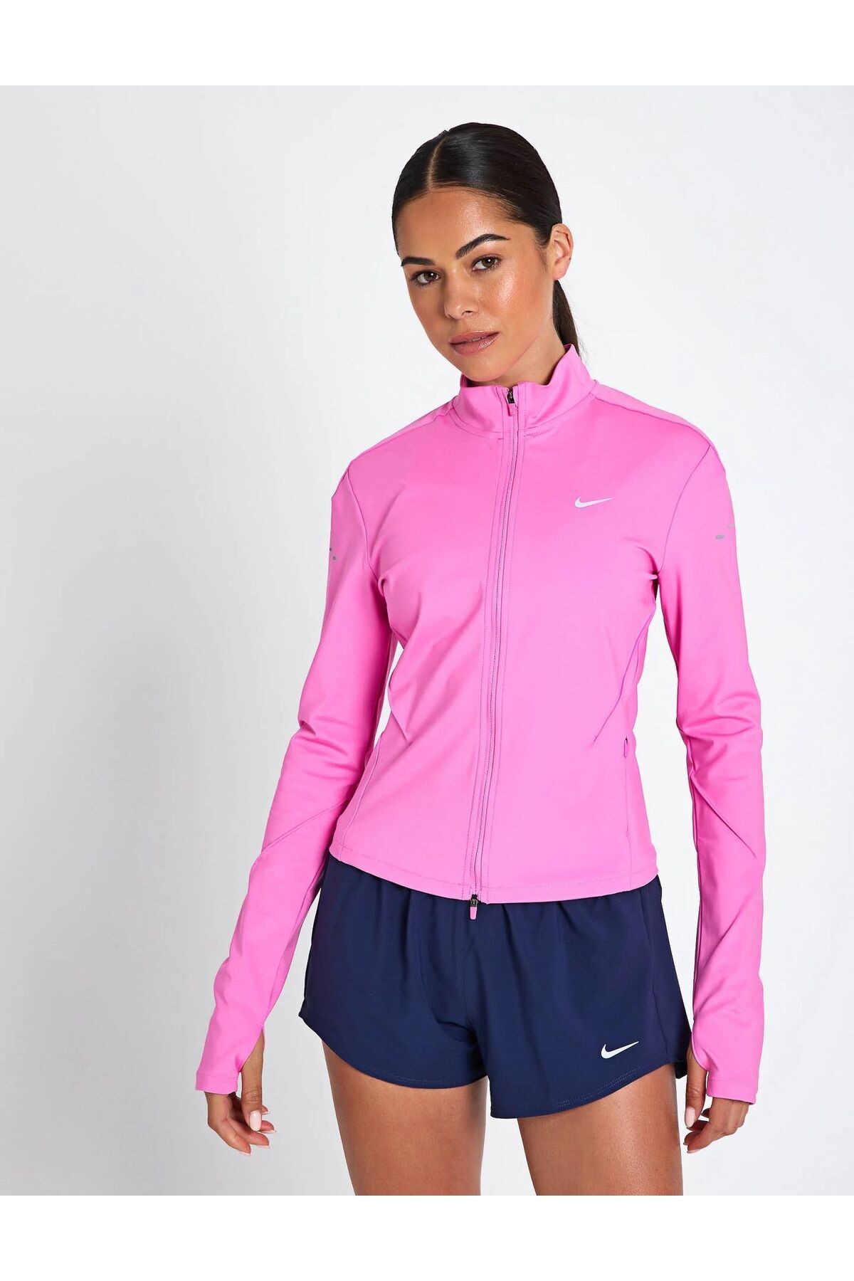 Nike Swift Dri-FIT FZ Midlayer Kadın Pembe Sweatshirt REDSPORT görsel 2